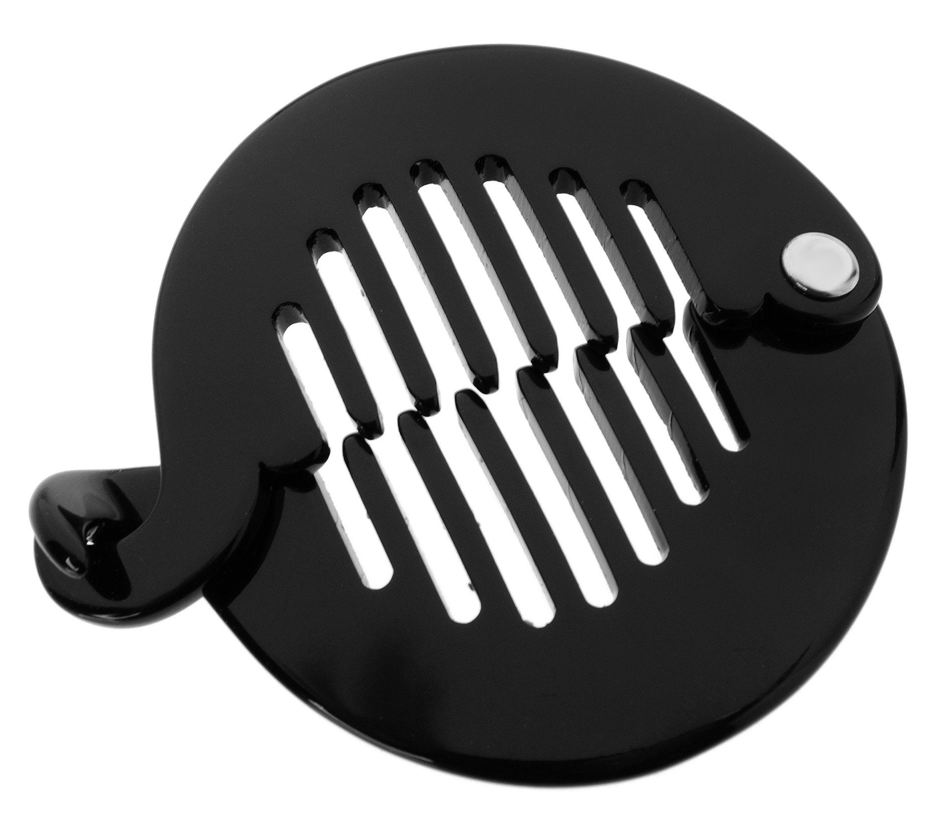 France Luxe Small Yvette Ponytail Holder - Black