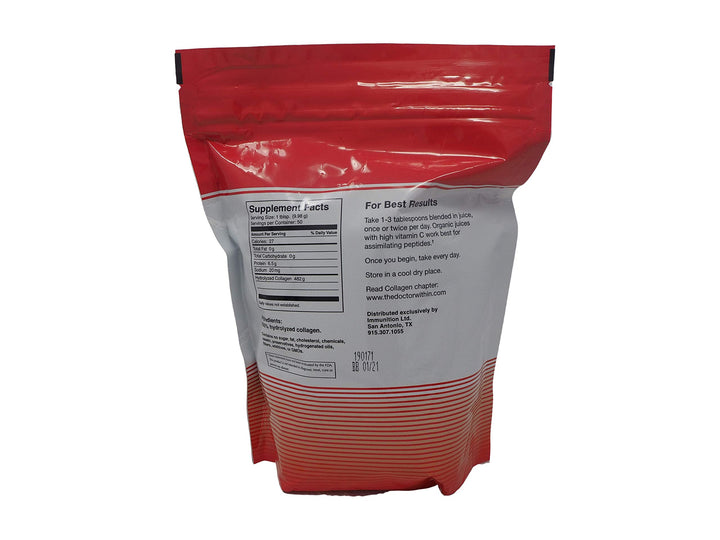 The Doctor Within Hydrolyzed Collagen Powder – Unflavored, Grass-Fed Protein Peptides for Men and Women, 1.1 lbs