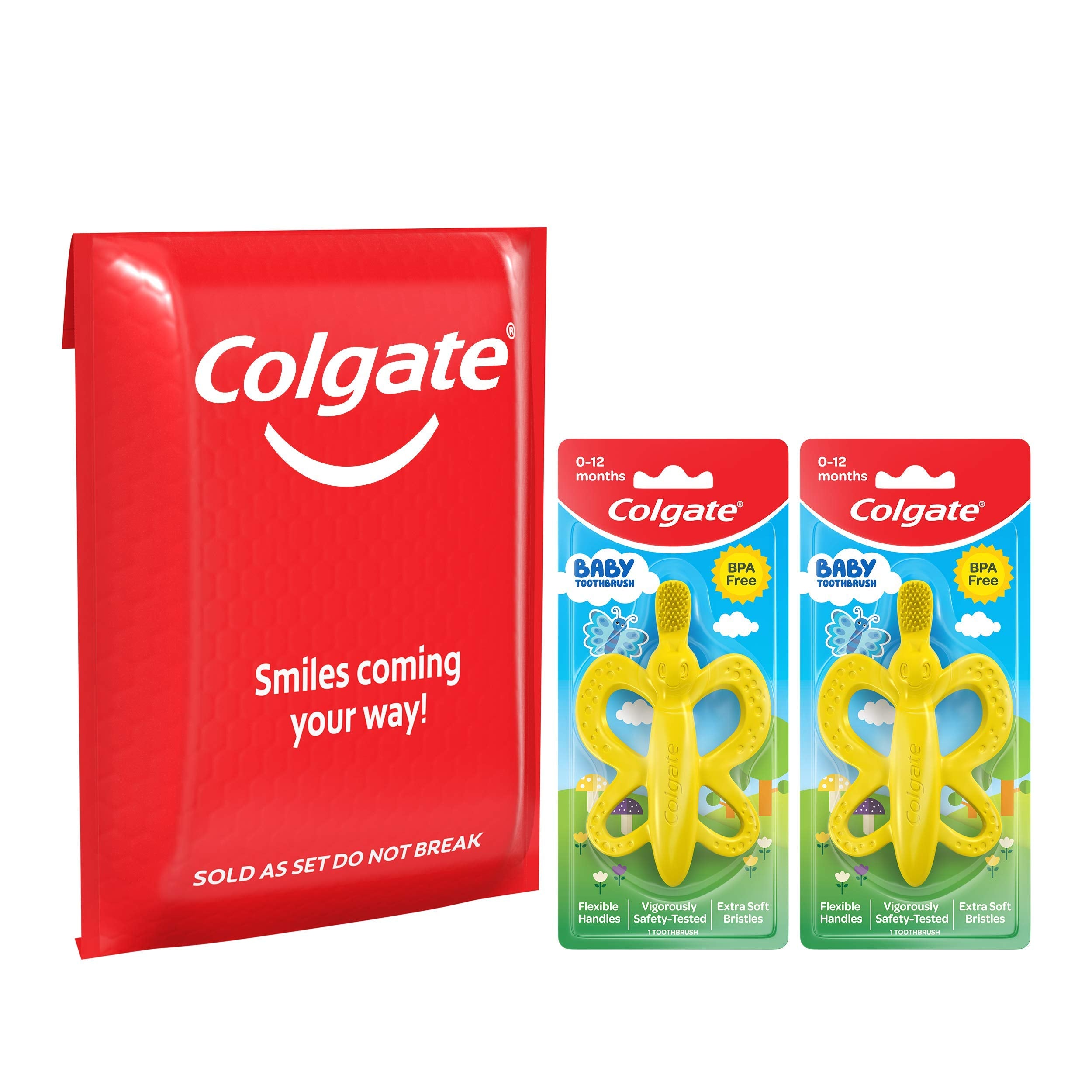 Colgate Baby Toothbrush and Teether, BPA Free ââ‚¬â€œ 2 Count