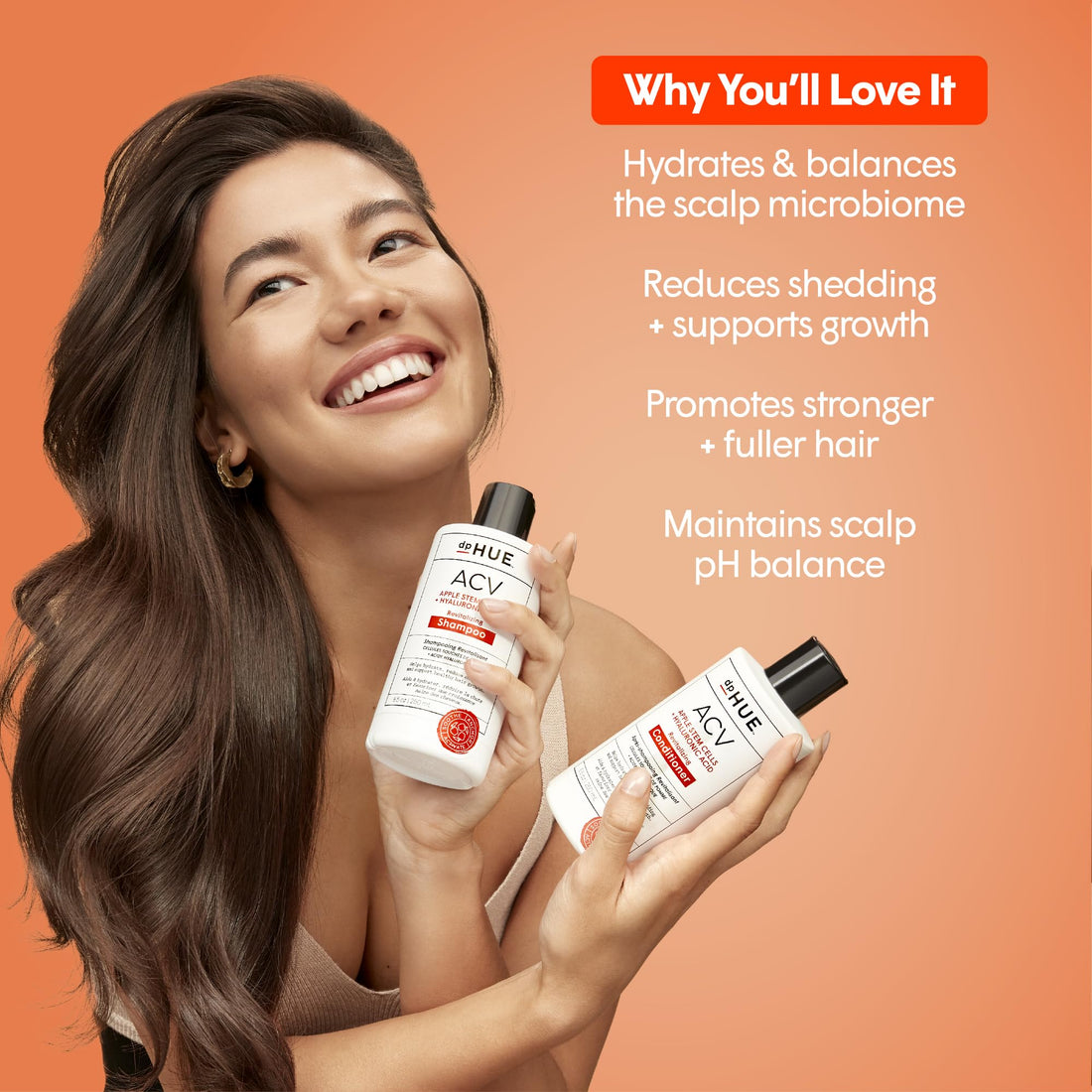 dpHUE ACV Revitalizing Shampoo - 8.5 oz - Helps Support Healthy Hair Growth - With Apple Cider Vinegar & Hyaluronic Acid - Vegan & Color Safe