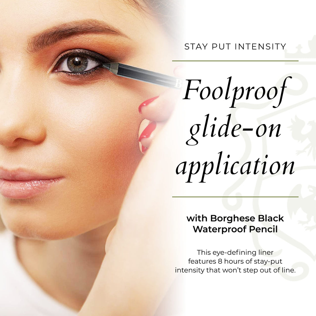 Borghese Waterproof Eye Defining Pencil, Black Eyeliner