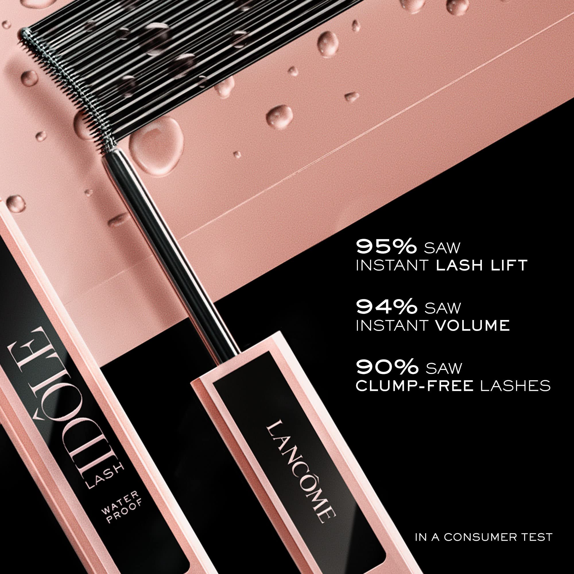Lancôme Lash Idôle Lash-Lifting & Volumizing Waterproof Mascara - Black Mascara for Instant Volume, Length & Lift - Smudge Proof & Up To 24H Wear - Black