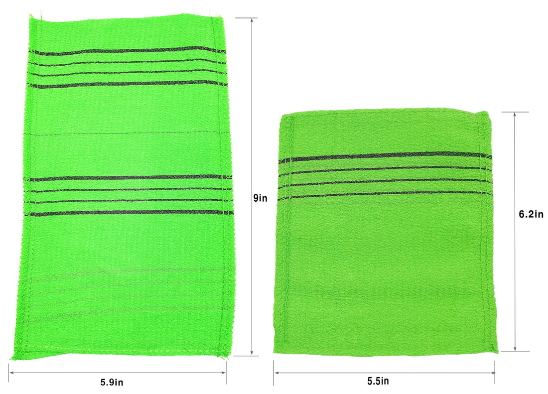 Korean Exfoliating Bath Washcloth Italy Towel Exfoliating Scrub Bath Mitten (Italy towel set)