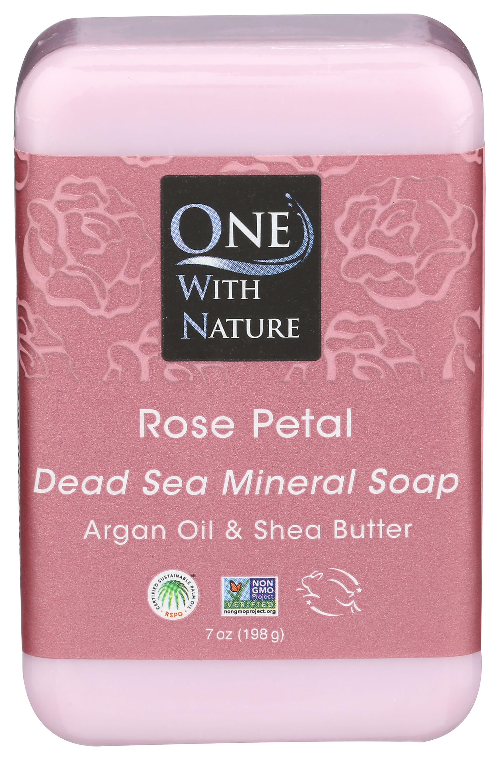 One With Nature Soap Bar Rose Petal