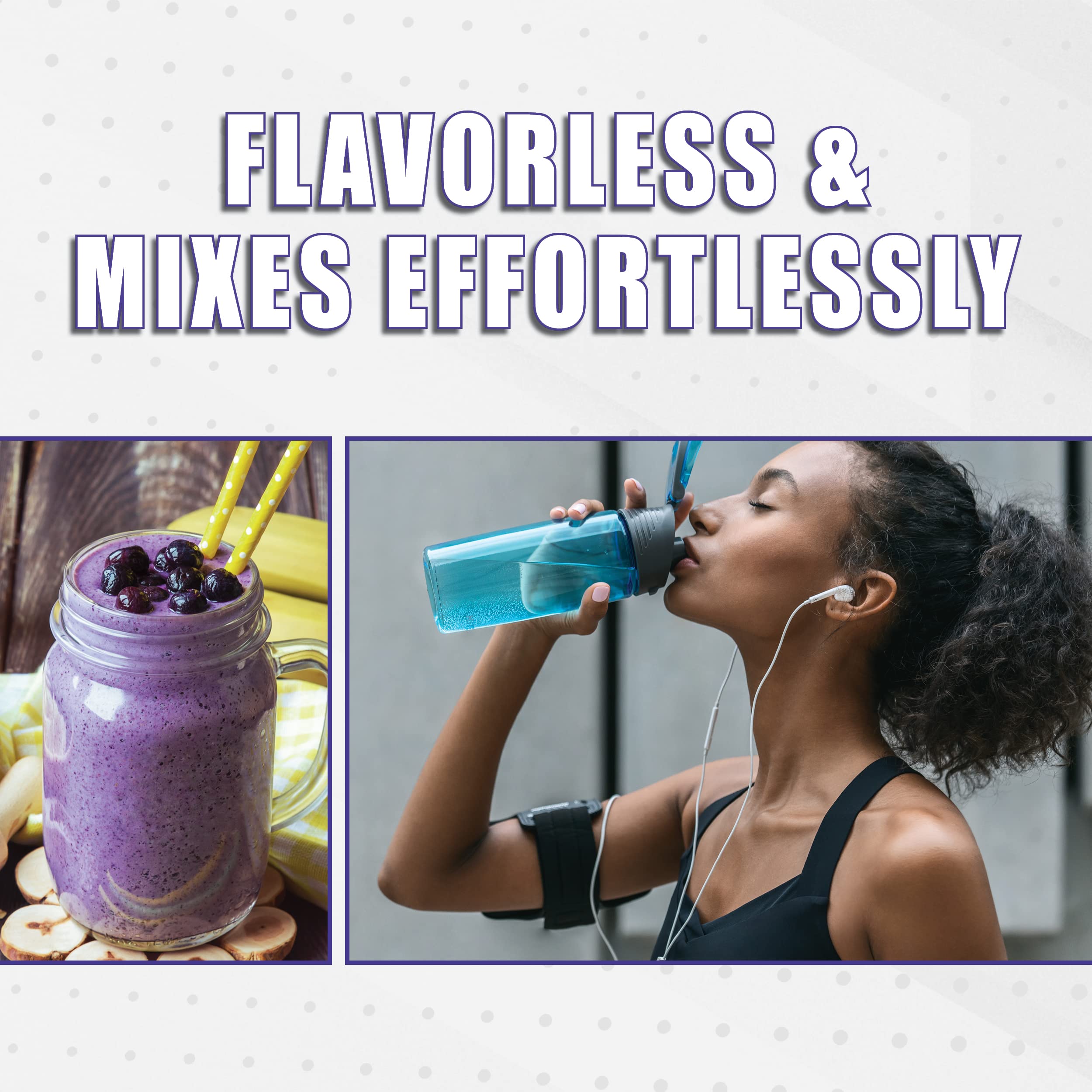 GENEPRO GEN. 3 Musclegen Research Unflavored Protein Powder with Collagen Peptides - Lactose-Free, Gluten-Free Protein Supplement Shake for Hair, Skin and Nails (30 Servings)