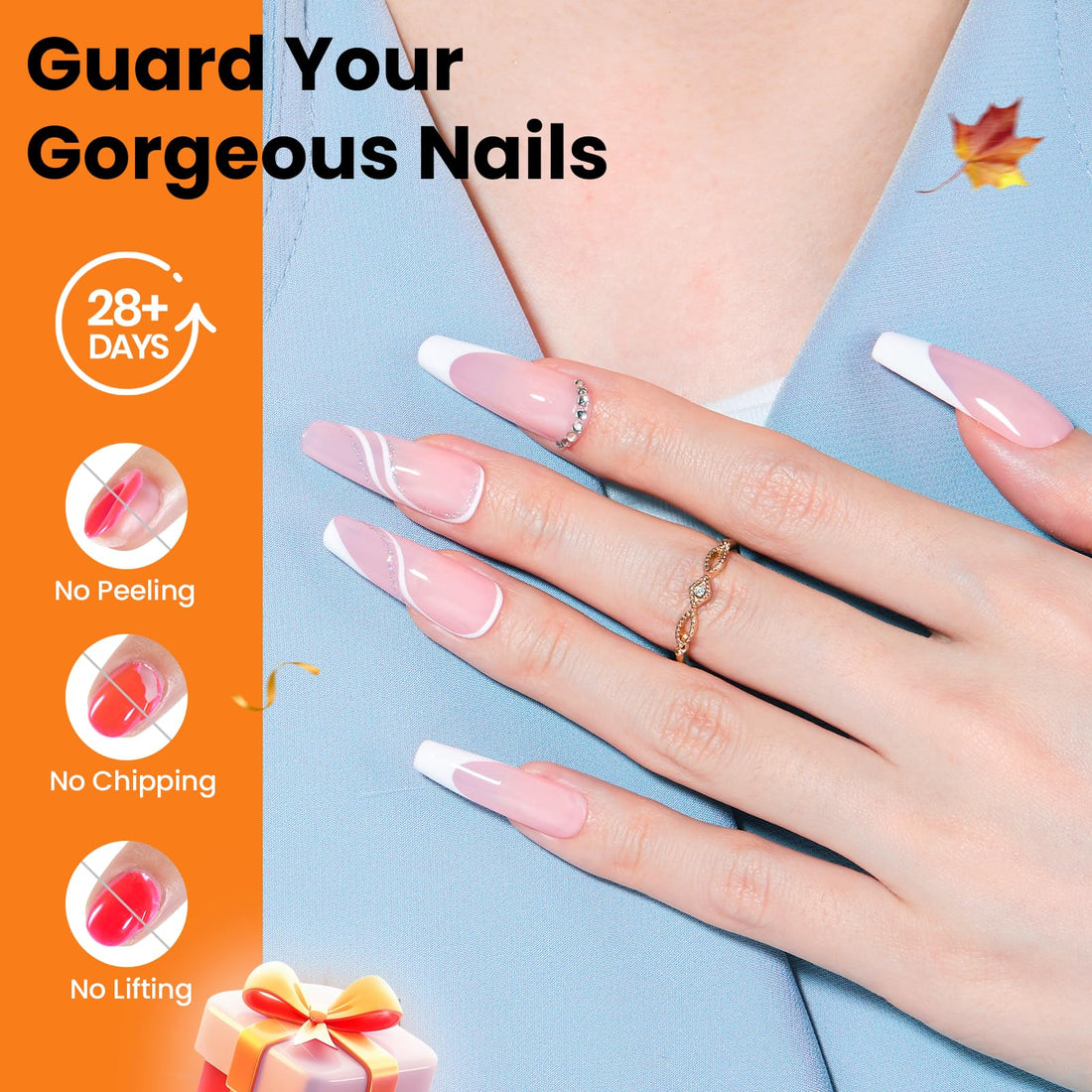 Beetles No Wipe Gel Top Coat and Base Coat Set for Gel Polish - 2Pcs 15ml Super Shiny and Long Lasting for Soak Off LED Nail Lamp Halloween Nail Art Design