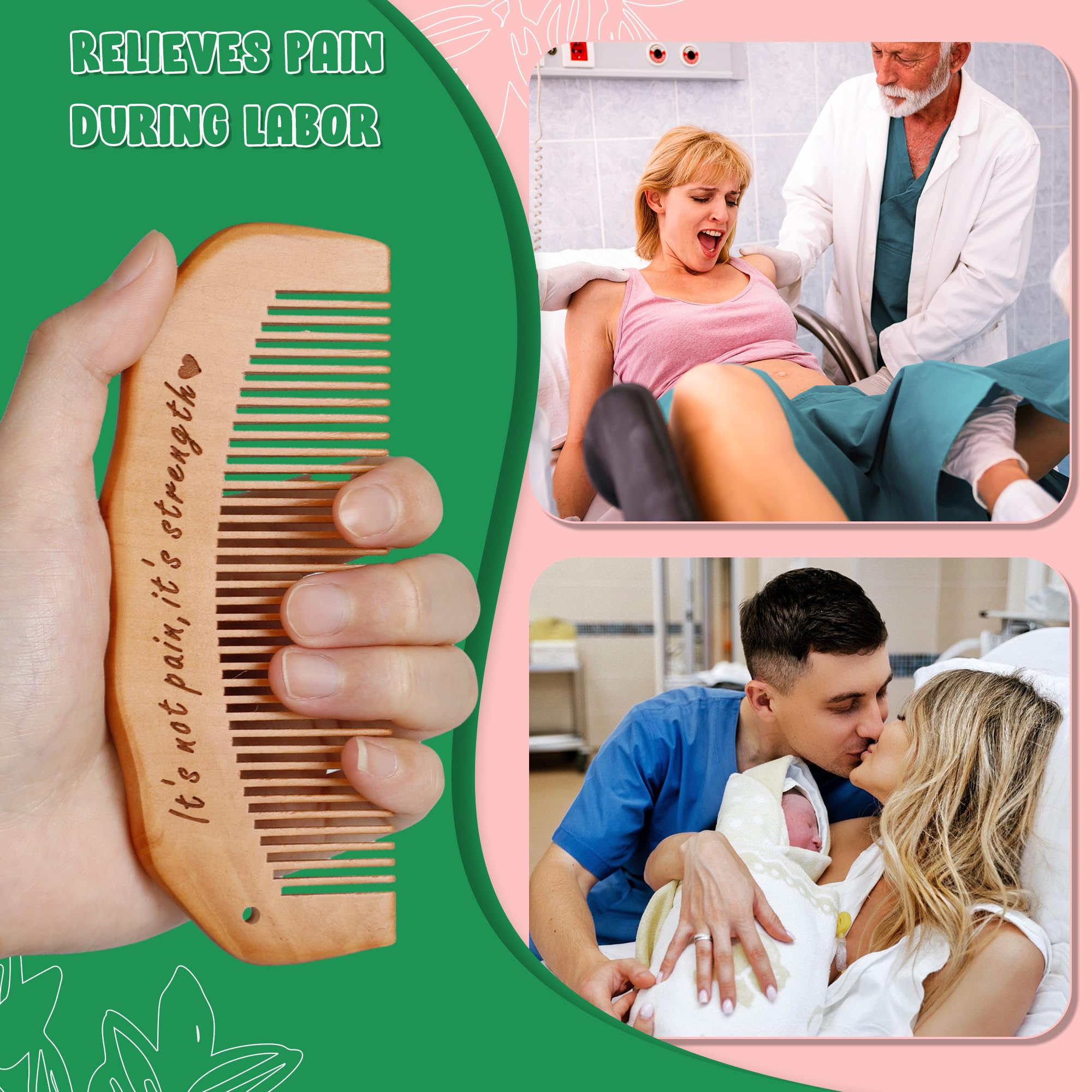 Arrozon 2 Pack Labor Comb Pregnancy Must Haves Labor and Delivery Essentials Birthing Comb Hospital Bag Essentials Pregnant Gifts