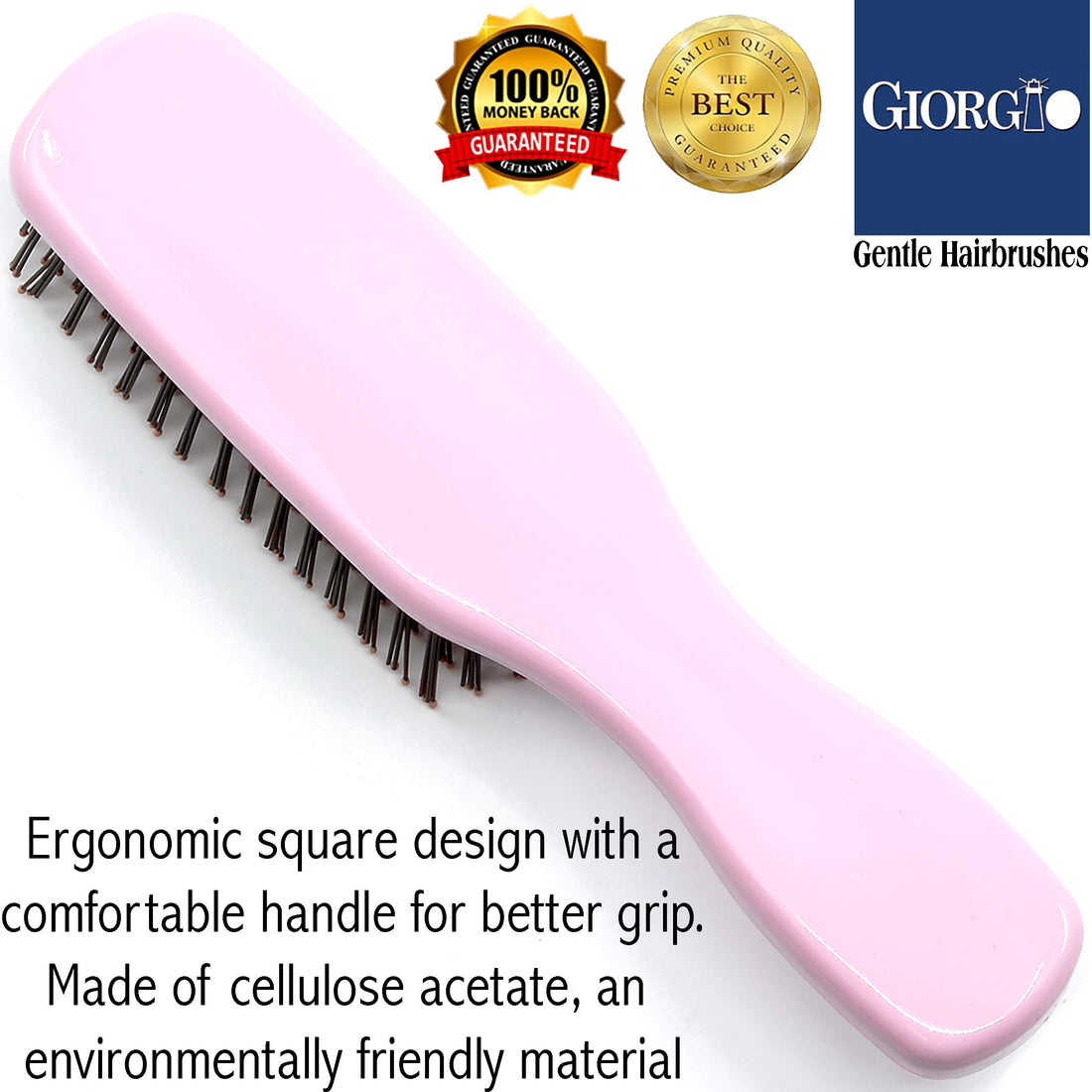 Giorgio Gentle Collection 2 Hair Brush Pink
