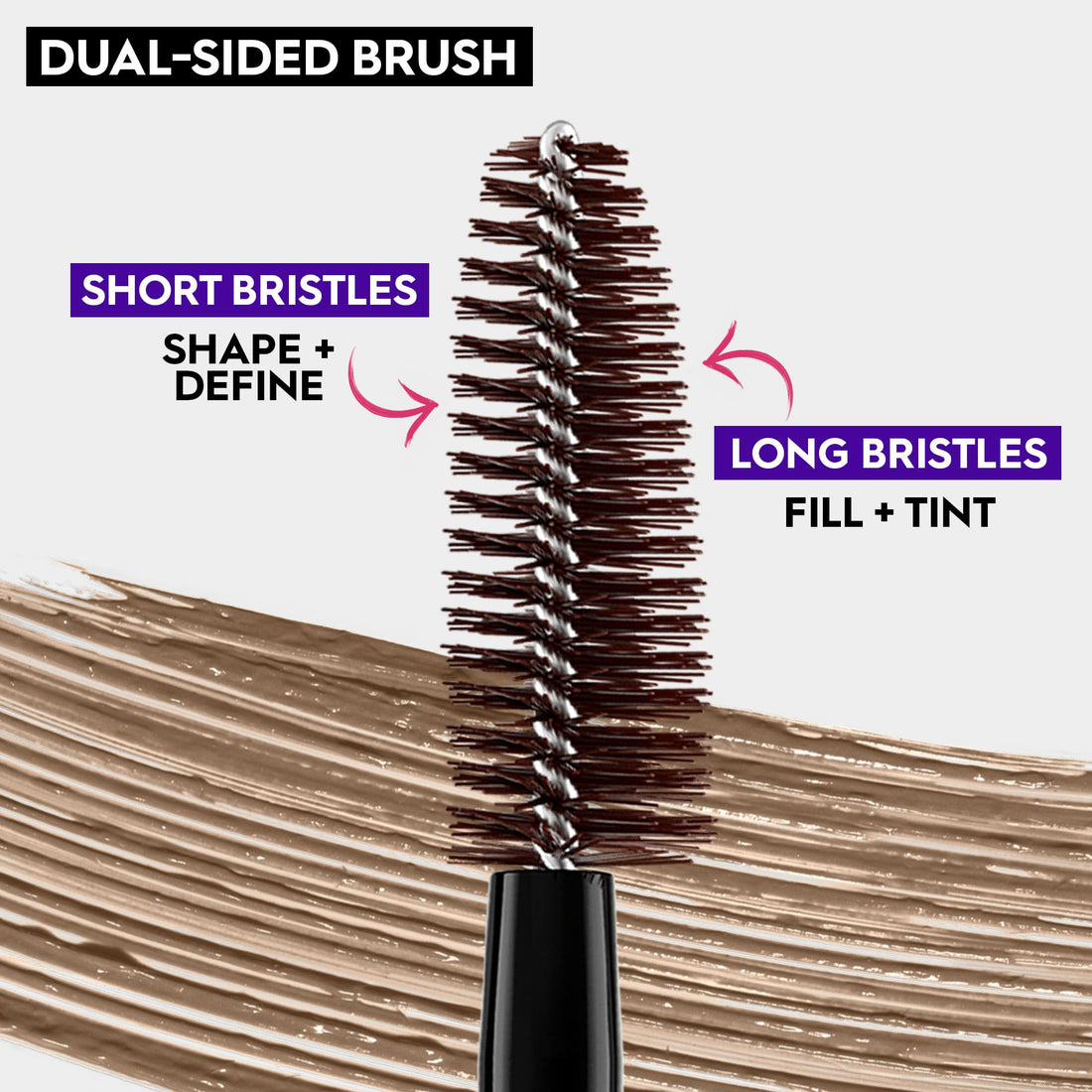 Urban Decay Big Bush Volumizing Tinted Eyebrow Gel (Taupe Trap - Universal Taupe), Waterproof, Smudge-Resistant, Flake-Resistant, Buildable Brow Gel Fibers, Up to 24 HR Hold - 0.19 fl oz
