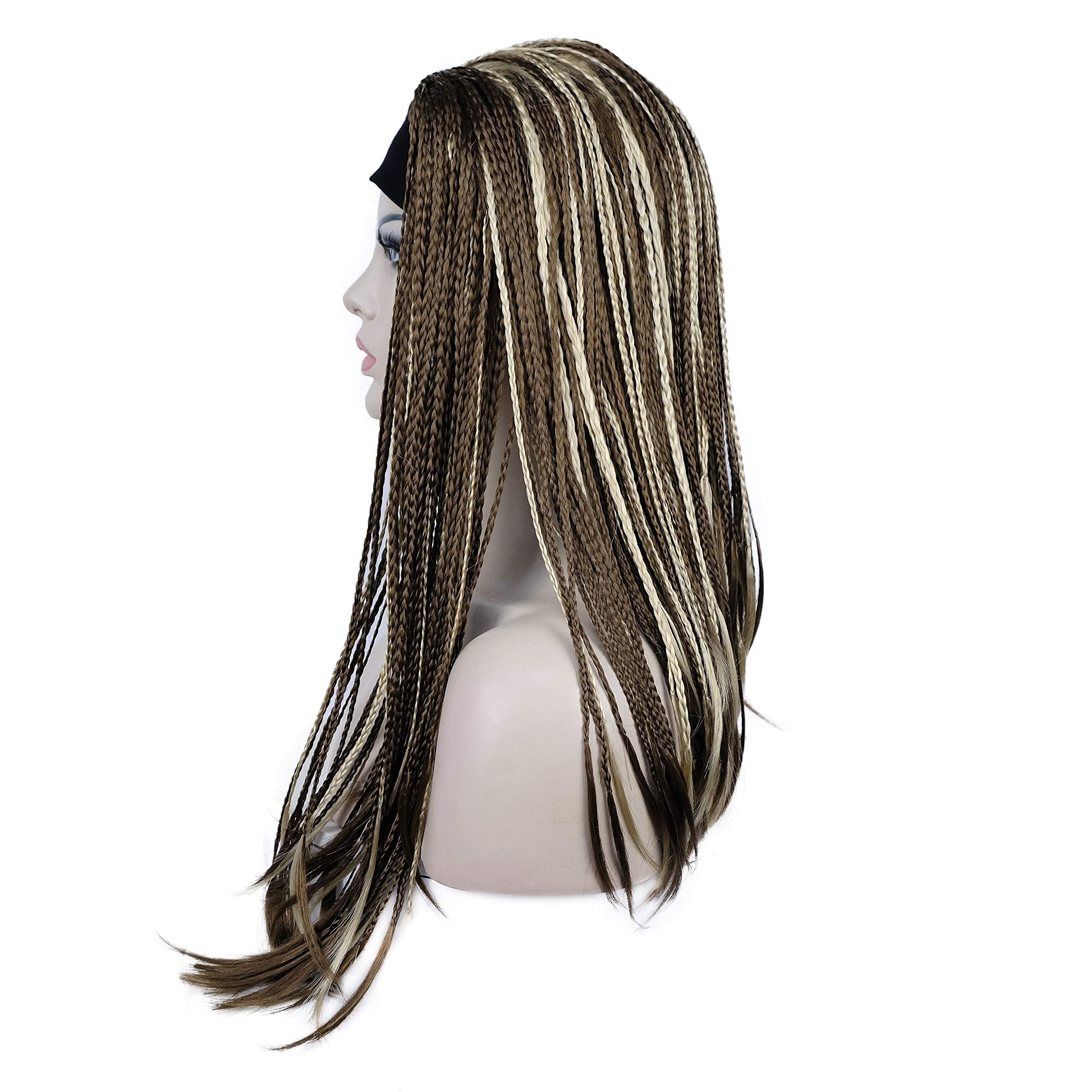 Aimole Long Braiding Crochet Hair Fully Hand Tied Twist Braided With Headband Half Wig(12TT26) : #12TT26