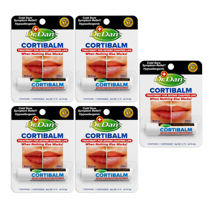 Pack of 5 DR. DANS CORTI BALM .15oz X 5 [Health and Beauty]