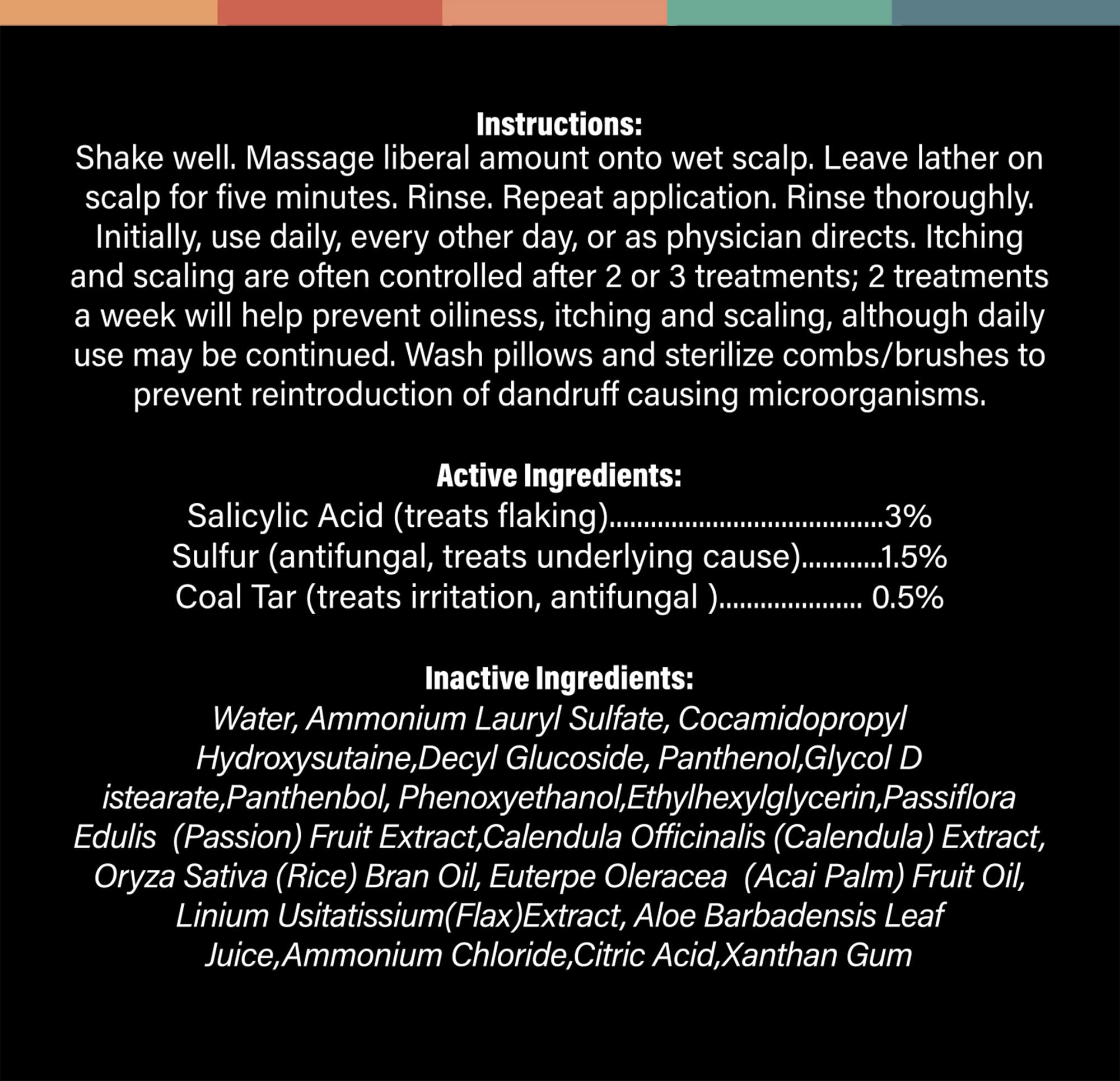 CLARK's Full Spectrum Dandruff Shampoo with Coal Tar, Salicylic Acid, and Sulfur, 8 Fl Oz