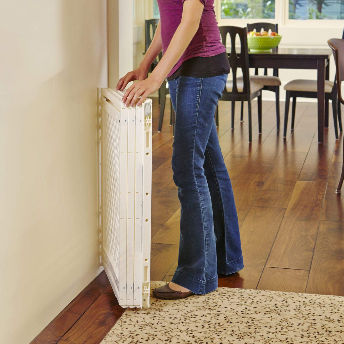 North States MyPet Extra Wide Pet Gate: Smoothly Opens in Extra Wide Spaces. Fits 22 - 62 Wide. Hardware Mount. Made in USA. 31 Tall, Ivory