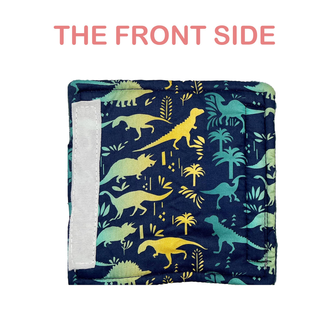 Baby Car Seat Neck Cover, Car Seat Strap Cover, Seat Belt Cushions Pads, Shoulder Strap Protectors, Reversible Pram Harness Covers in Minky Dinosaur, Baby Neck Pad Protector