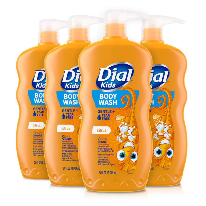 Orange Splash: Dial Kids Body + Hair Wash, Orange Splash, 24 Ounce (Pack Of 4)
