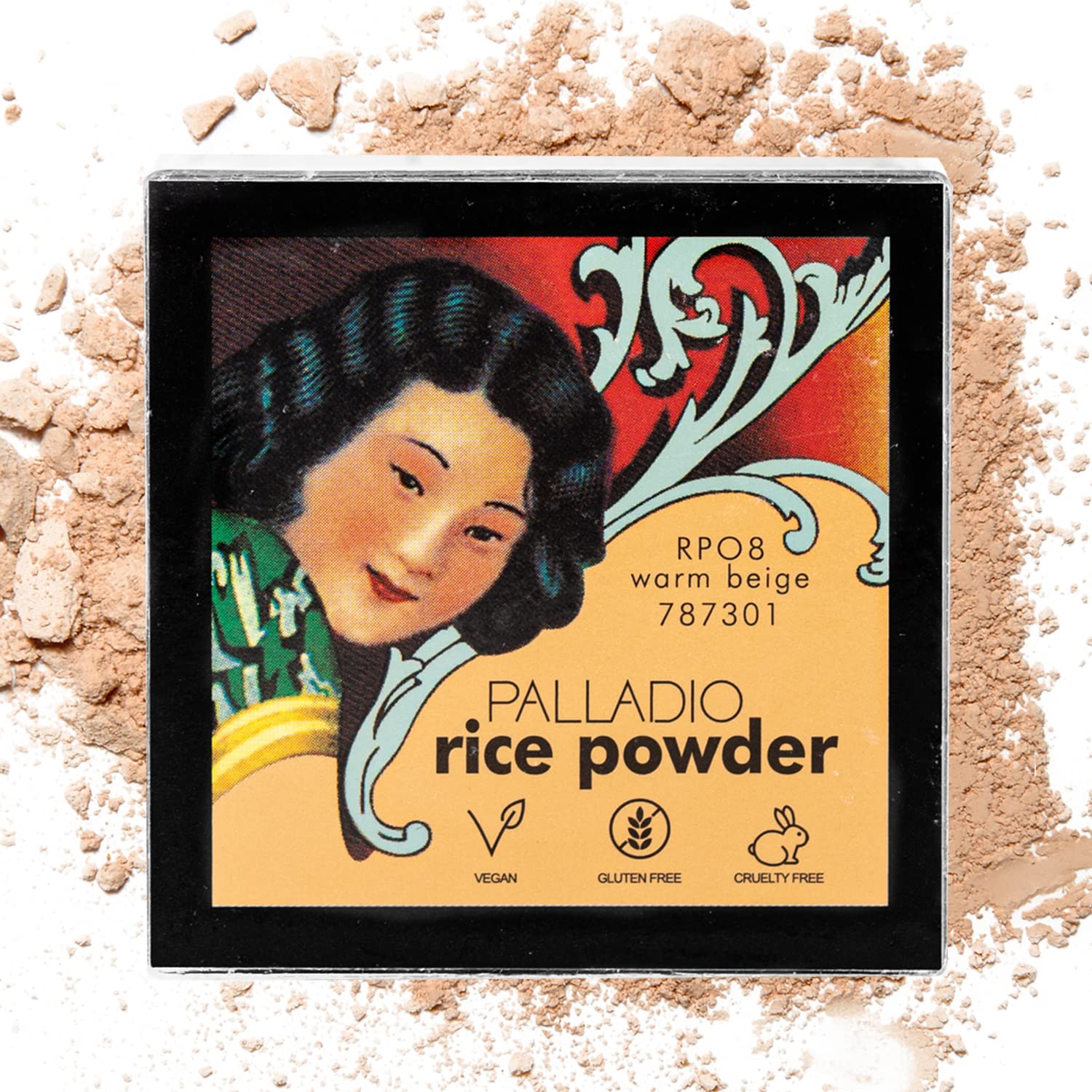 Palladio Beauty RICE POWDER 0.60 oz, beige, Warm Beige, 17 g