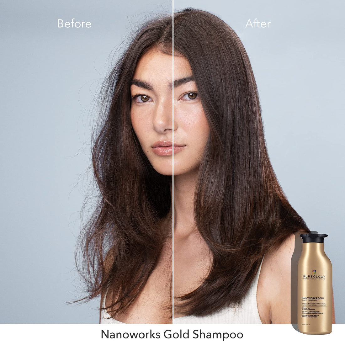 Pureology Nanoworks Gold Shampoo | For Very Dry, Color-Treated Hair | Renews Softness & Shine | Sulfate-Free | Vegan- 9 Fl Oz