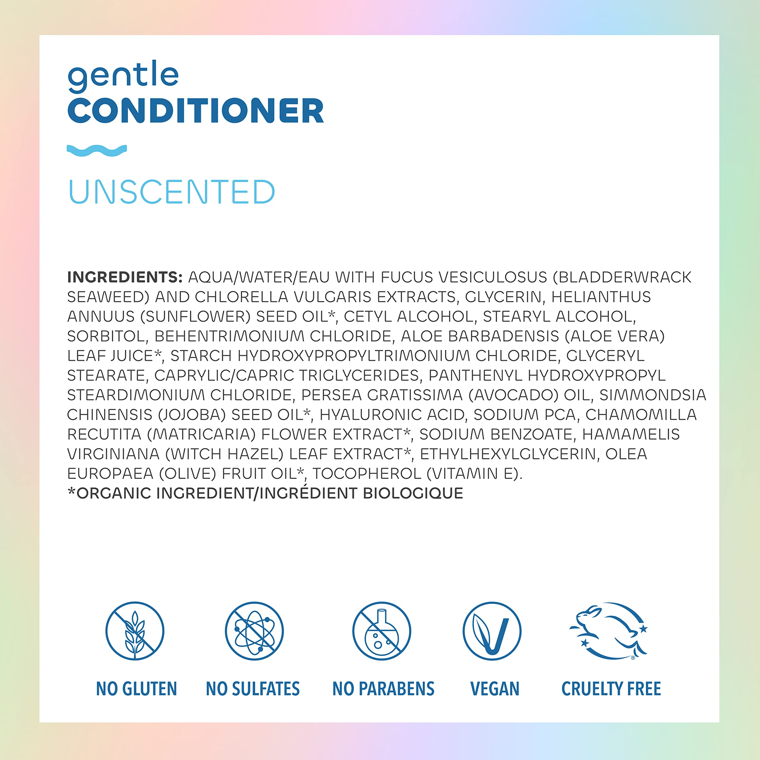 The Seaweed Bath Co. Moisturizing Conditioner, Unscented, Natural Organic Bladderwrack Seaweed, Vegan and Paraben Free, 12oz