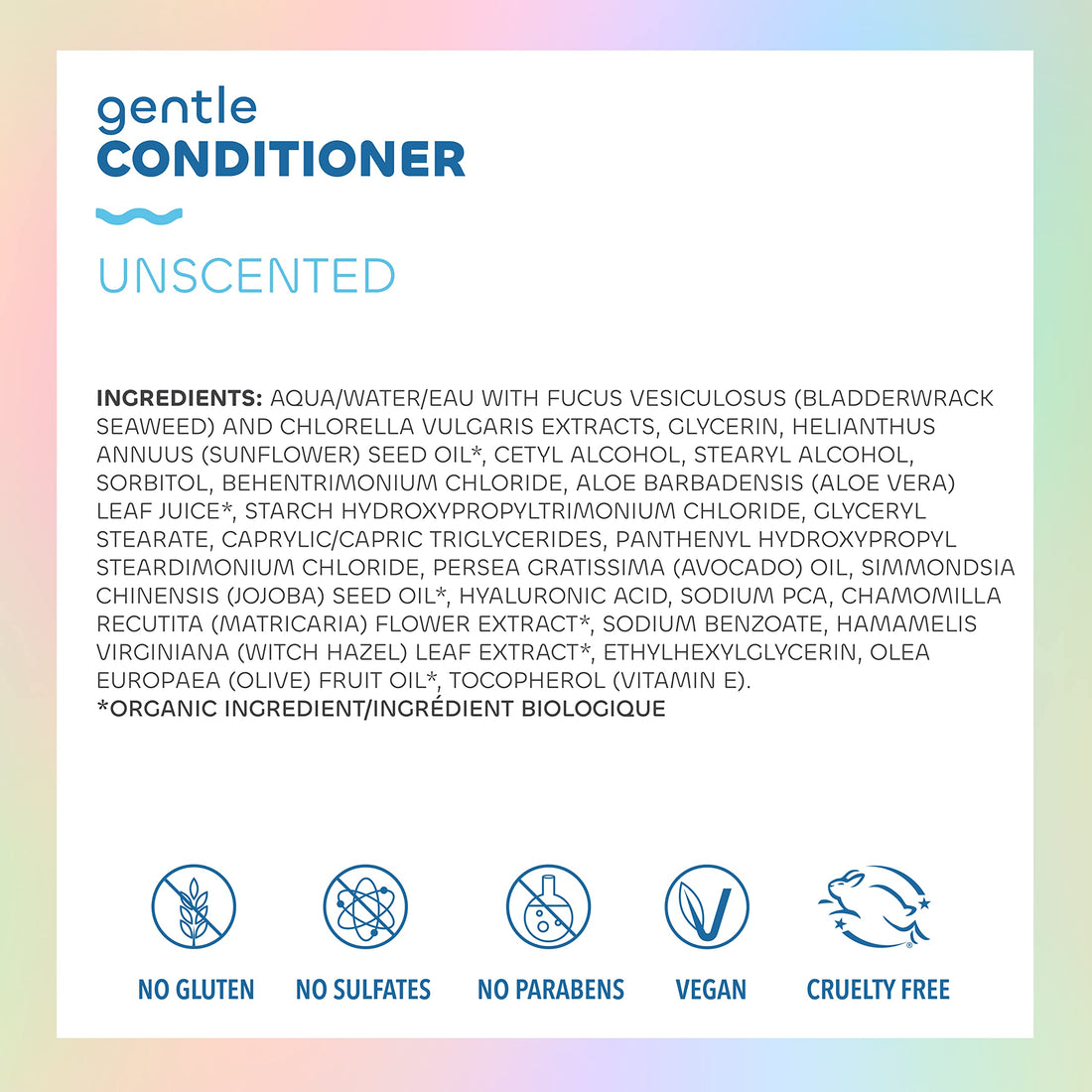 The Seaweed Bath Co. Moisturizing Conditioner, Unscented, Natural Organic Bladderwrack Seaweed, Vegan and Paraben Free, 12oz