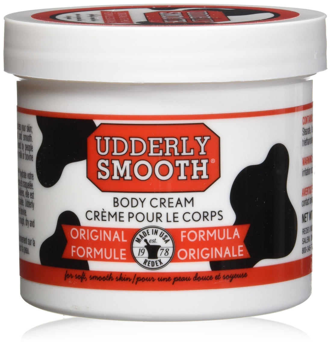 Udderly Smooth Udder Cream, Skin Moisturizer, 12 Ounce Jar