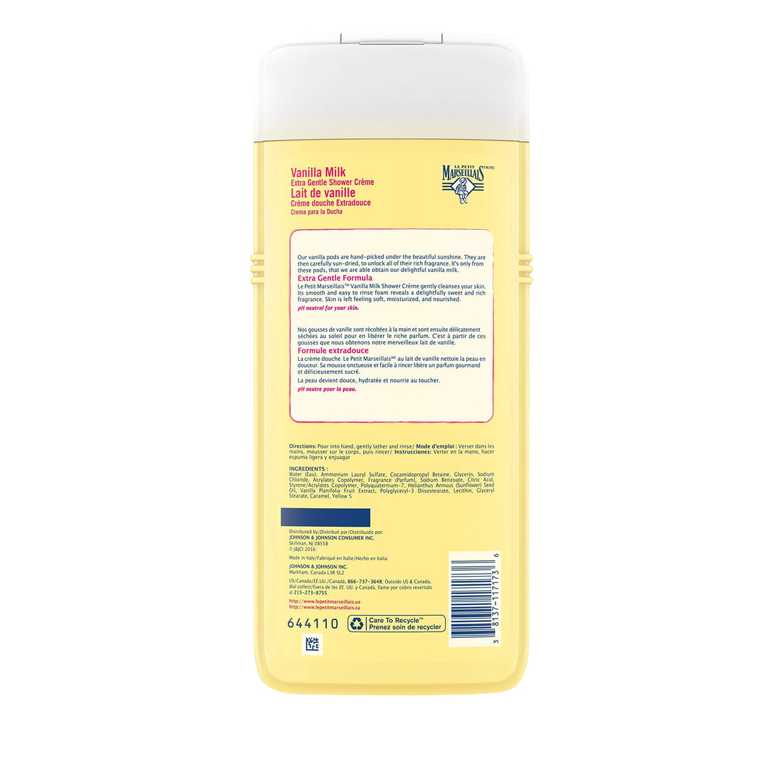 Le Petit Marseillais Extra Gentle Shower Cream, Vanilla Milk, 22 Fluid Ounce