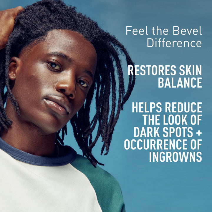 Bevel Skin Care Set - Includes Face Wash with Aloe Vera, Glycolic Acid Exfoliating Pads, Lightweight Face Moisturizer, Helps Treat Blemishes, Bumps and Discoloration (Packaging May Vary)