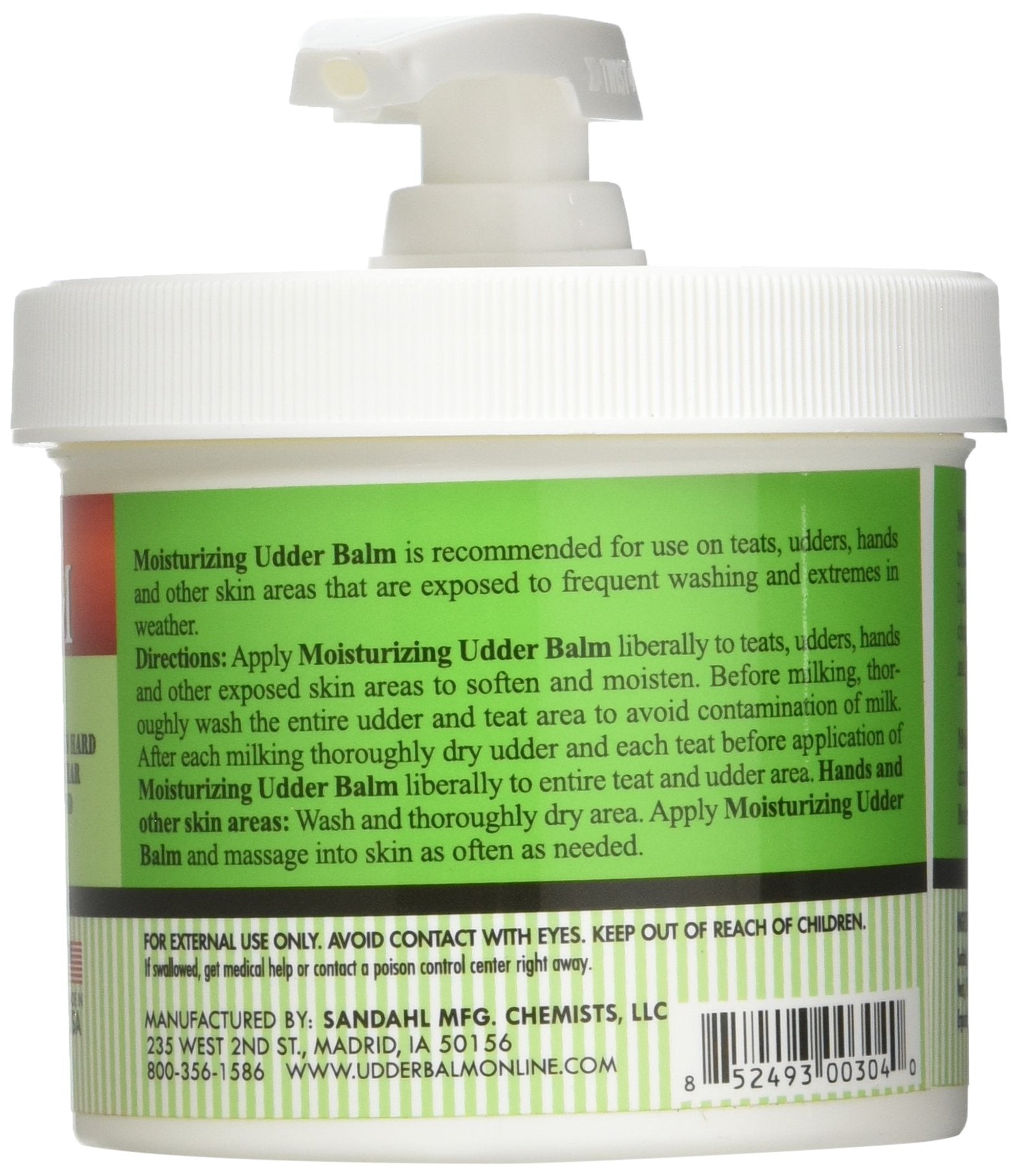 The Happy Cow Moisturizing Udder Balm - 12 ounce pump