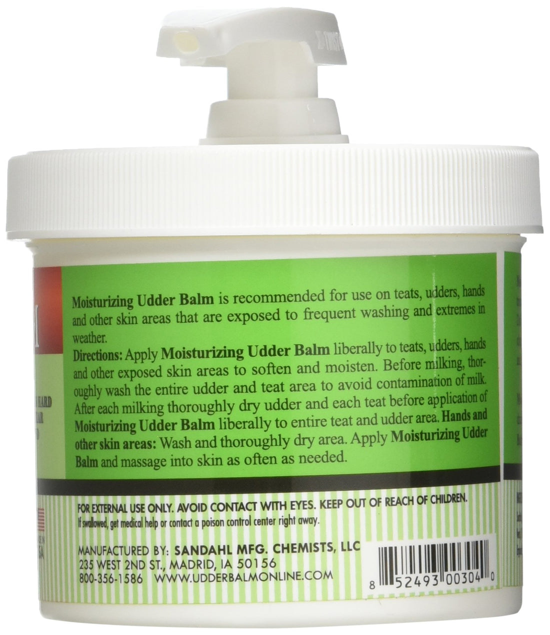 The Happy Cow Moisturizing Udder Balm - 12 ounce pump