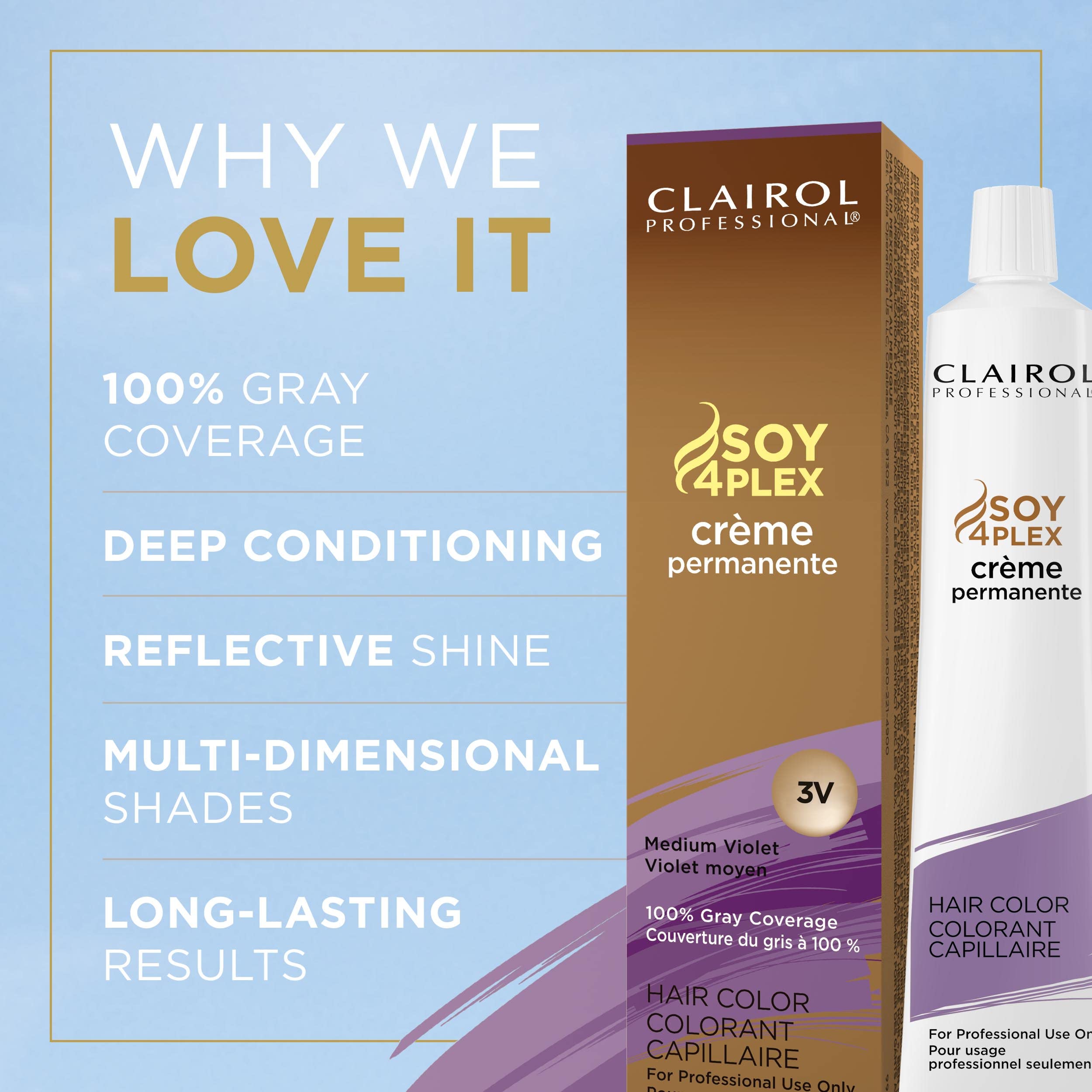 Clairol Professional CrÃƒ¨me Permanente 3V Medium Violet 2oz