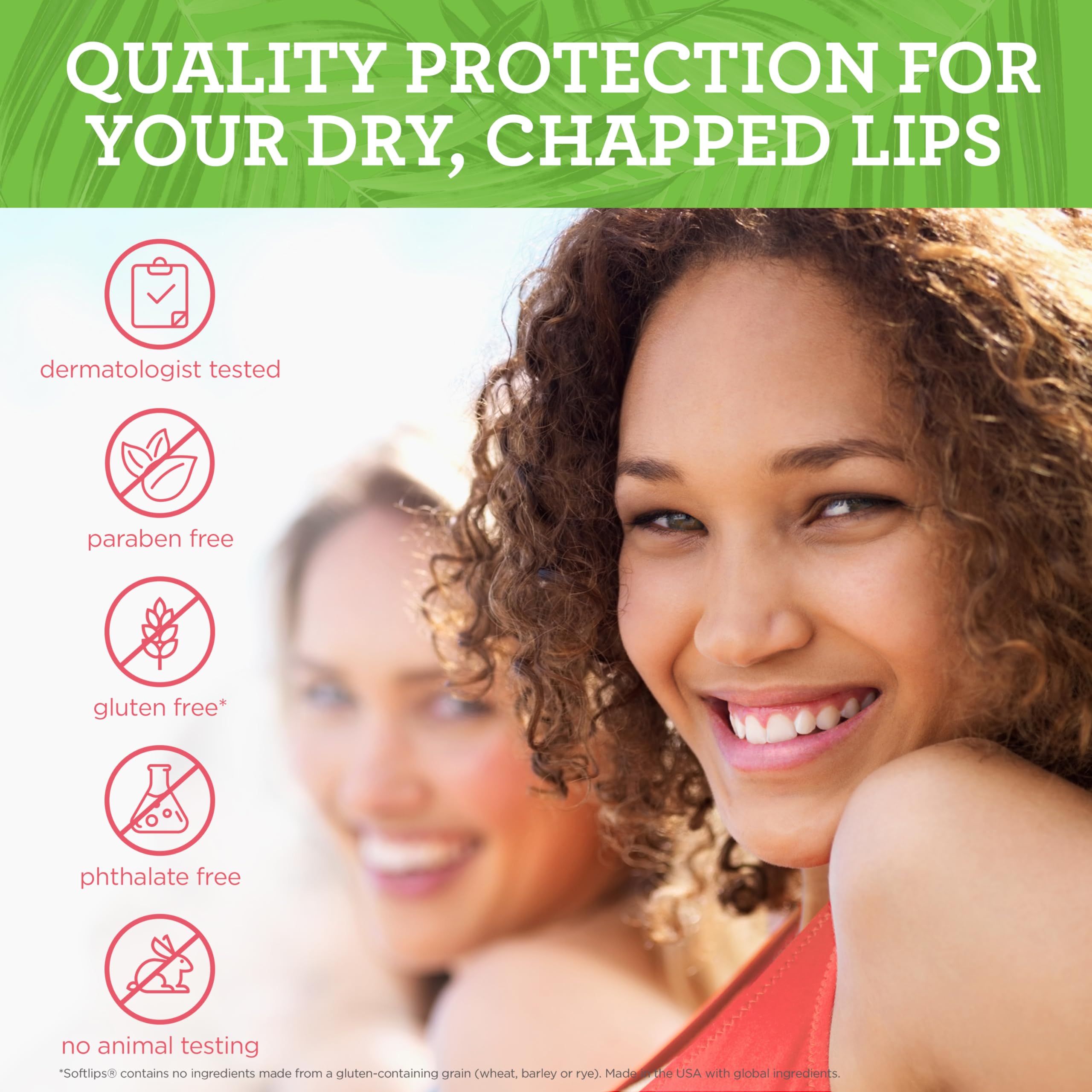 Softlips Daily Lip Moisturizer For Very Dry Lips, Tropical Flavored Lip Balms, Hydrates, Soothes & Prevents Dry, Chapped Lips, Smooth Glide Formula, Dermatologist Tested, Pack of 3 Chap Sticks