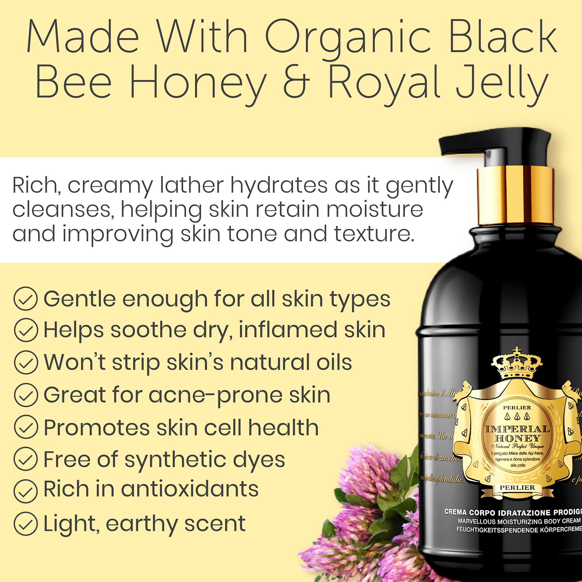 Perlier Honey Drop Imperial Honey Marvelous Bath & Shower Cream 16.9 Fl Oz, 16.9 fl. oz.