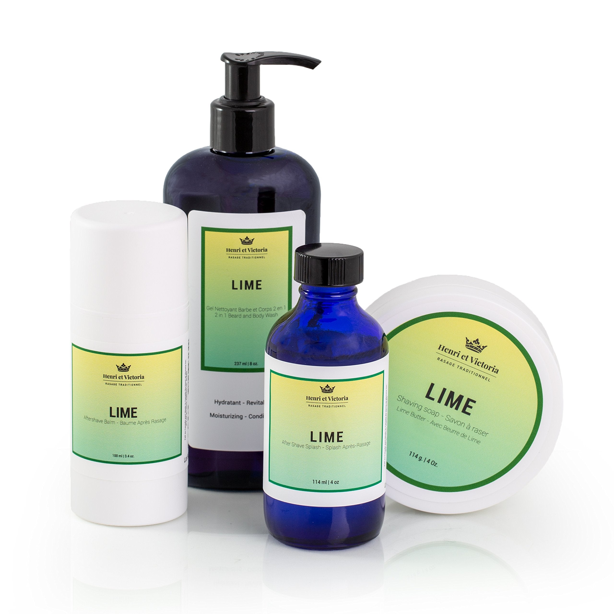 Lime Shaving Soap | Henri Et Victoria Shaving Cream For Men |Moisturizing, Ultra Glide, Cushioning, Easy Lather, Prevent Razor Burn And Dry Skin | 114 G (4 Oz)