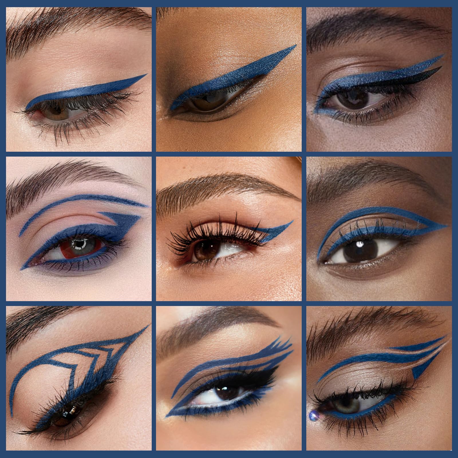 FOCALLURE Sadness Proof Precision Eyeliner,Sweatproof Eyeliner Pencil,Quick Drying,Smudge-proof,Long Lasting,Won't Slip Octagonal Grip,Ultra Fine Brush,BL03 SAPPHIRE