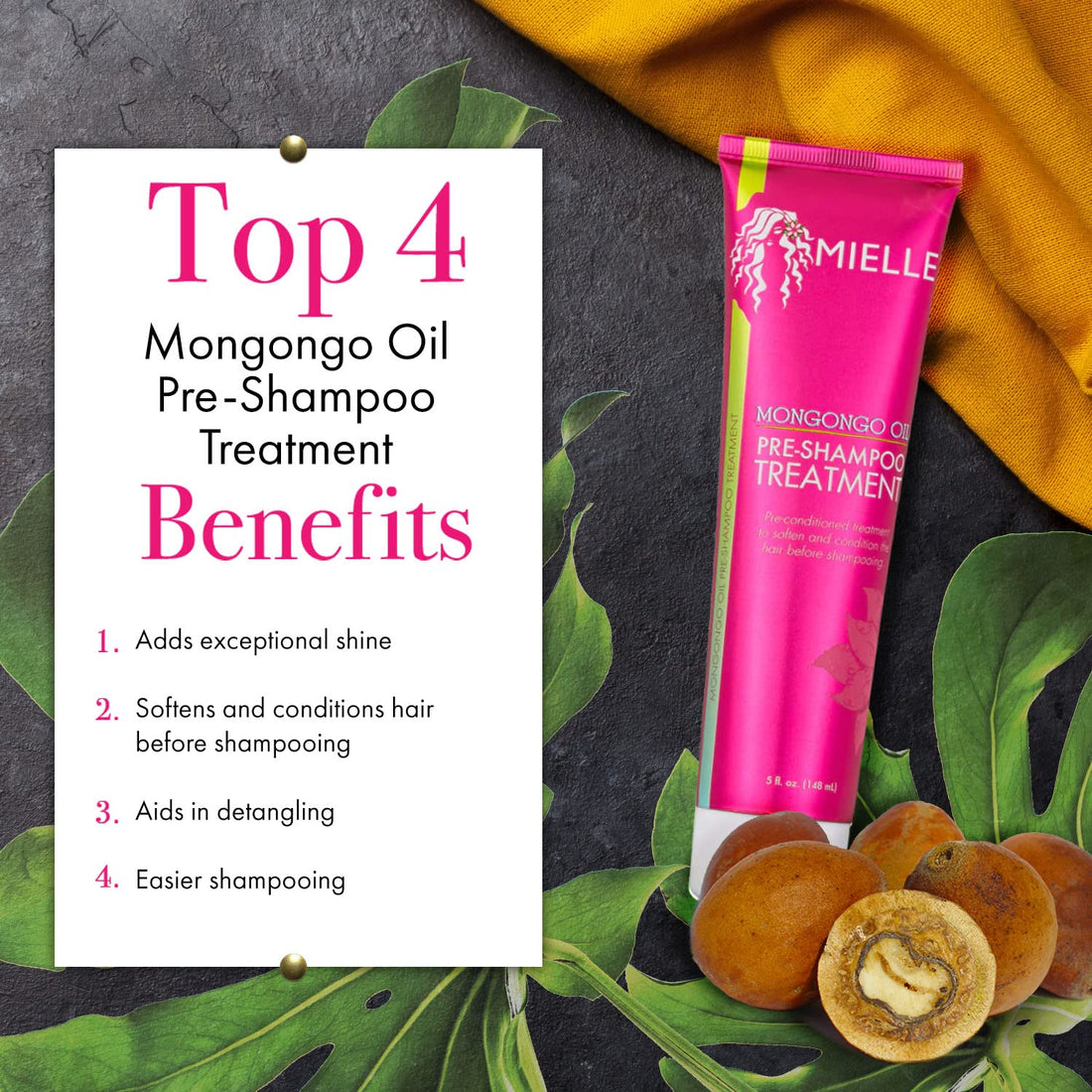 Mielle Organics Mongongo Oil Pre-Shampoo Treatment 5oz
