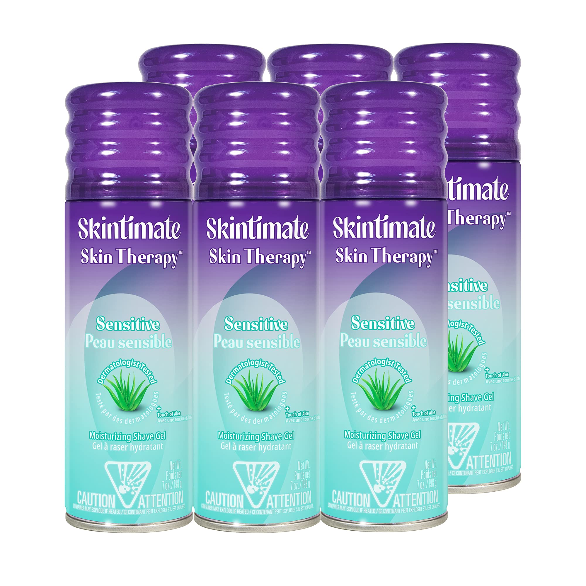 Skintimate Shave Gel for Women, Sensitive Skin, 7-Ounce Cans (Pack of 6)
