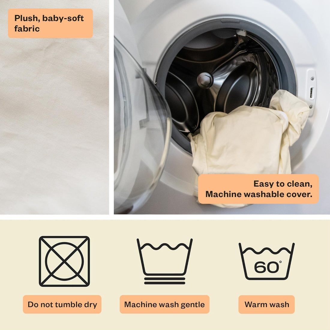 My Brest Friend Deluxe Organic Nursing Pillow 100% Organic Cotton Slipcover Ergonomic Breastfeeding Pillows Supports Both Mom and Baby Breastfeeding Essentials Handy Side Pocket Cream