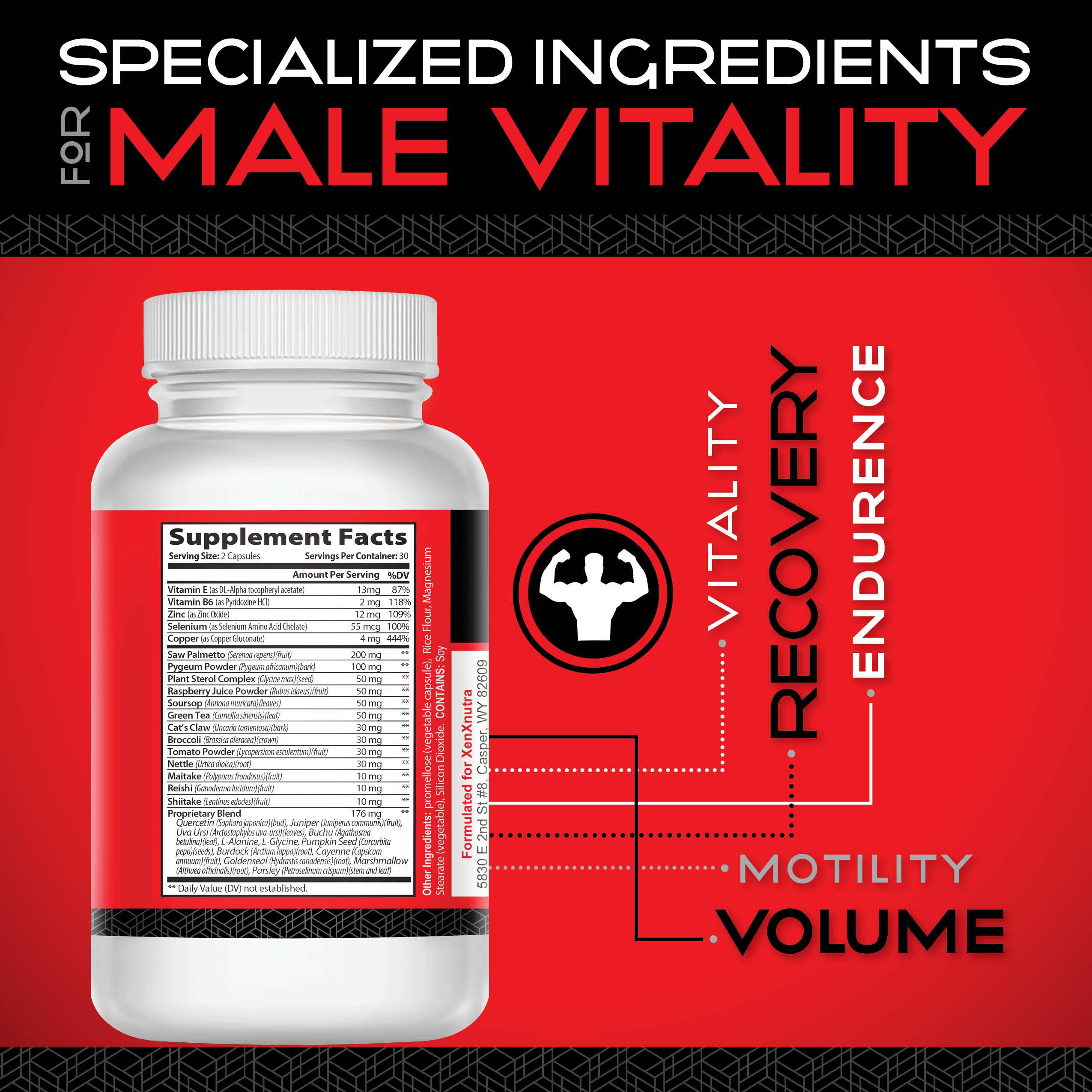 Mr. Man Support– Male Fertility Supplement for Sperm Health, Count, and Motility – All-Natural Formula with Vitamins, Minerals, and Antioxidants – Supports Reproductive Health and Hormonal Balance