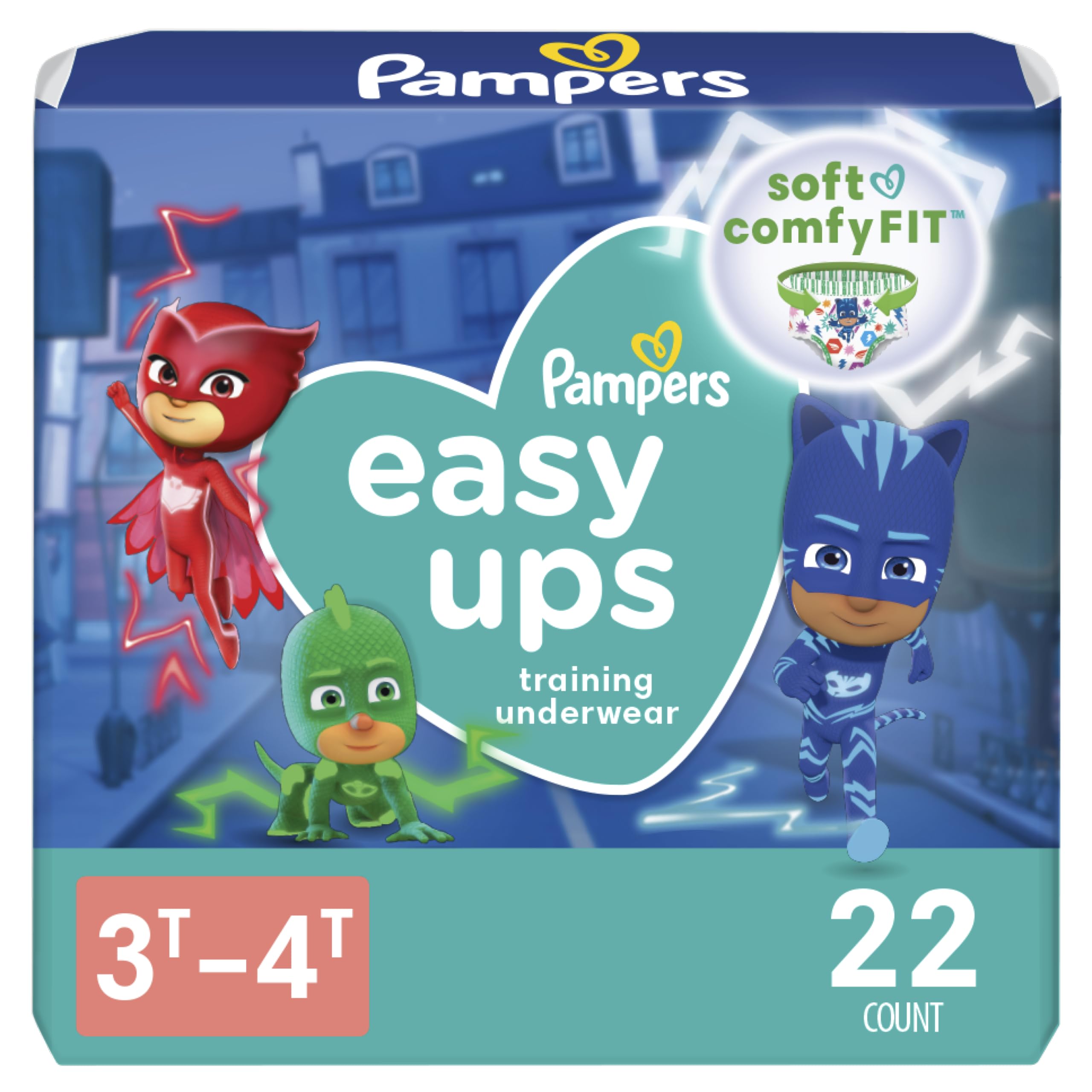 Pampers Easy Ups Pull On Disposable Training Diaper for Boys, Size 5 (3T-4T), Jumbo Pack, 22 Count