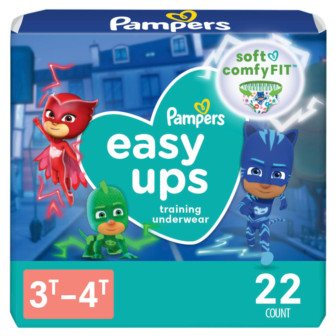 Pampers Easy Ups Pull On Disposable Training Diaper for Boys, Size 5 (3T-4T), Jumbo Pack, 22 Count