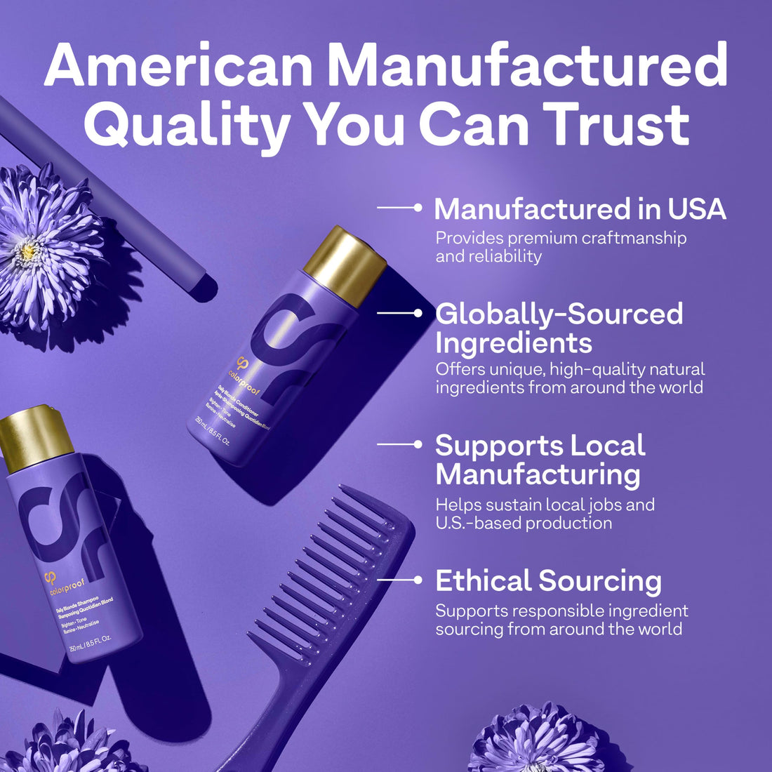 Colorproof Daily Blonde Conditioner 8.5 Fl. Oz. Purple Conditioner for Blonde Hair with Citrus, Jasmine & Coconut Milk Scent, Sulfate Free Conditioner for Detangling and Toning