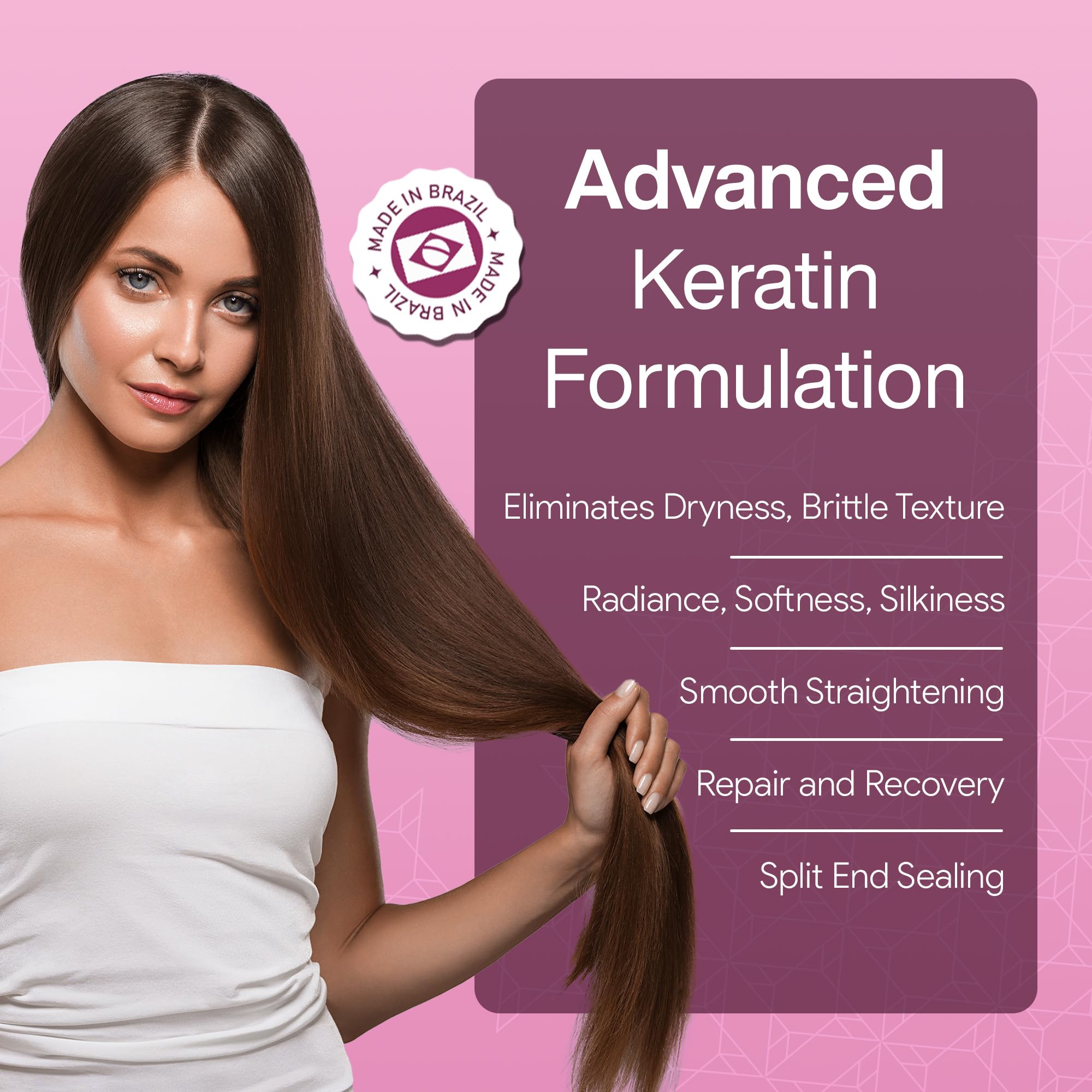Brazilian Keratin Hair Treatment Straightening - Smooths, Softens, Moisturizers, Adds Shine, Reduces Frizz AGI PRO LISS (PACKAGING MAY VARY)