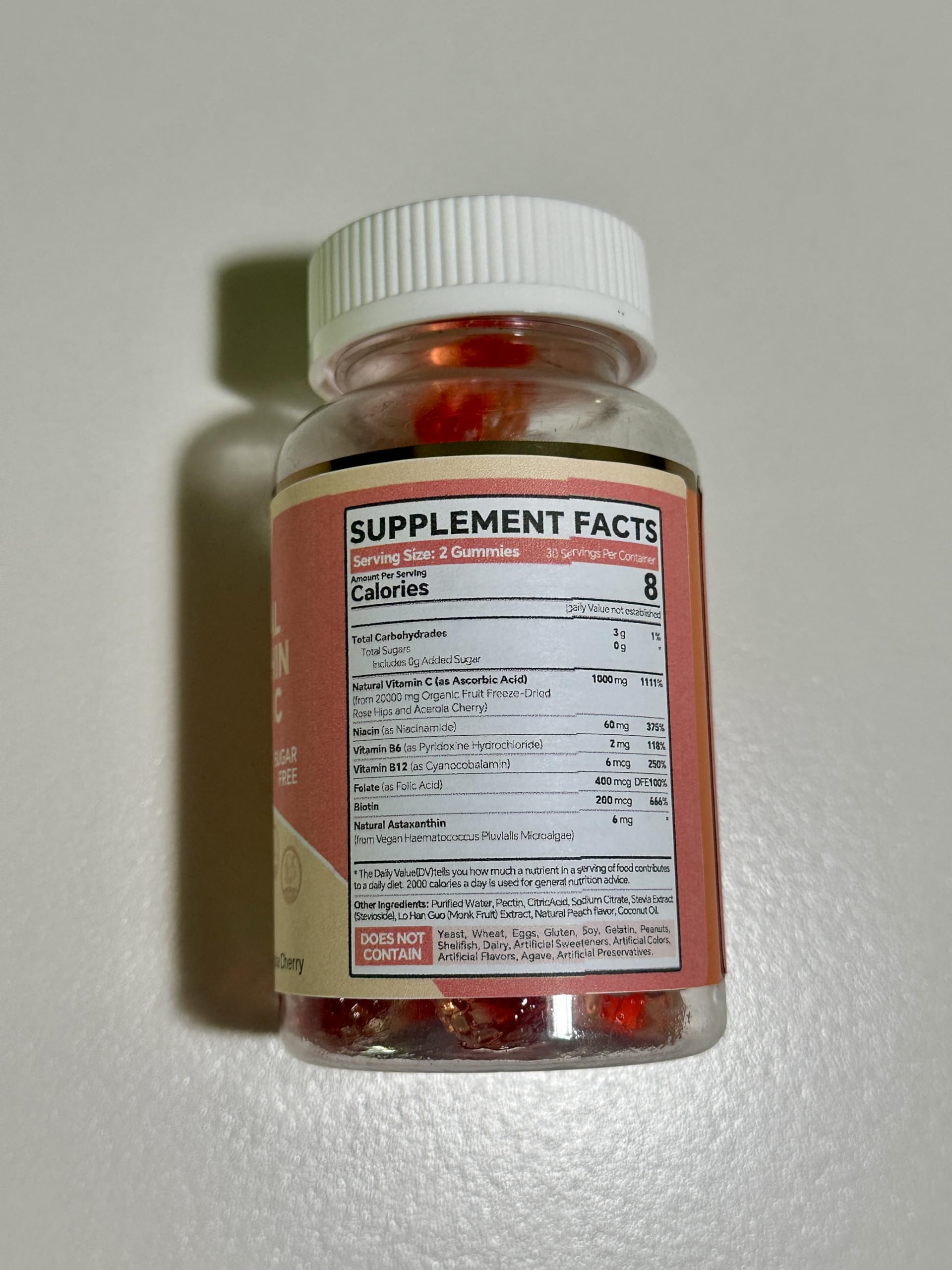 VEETAGYO Liposomal Vitamin C 1000mg + Astaxanthin Supplements 6mg - Dual Layer - Niacin B6,B12,Folate,Biotin - Antioxidants - Gelatin Free,Sugar Free,60Cts