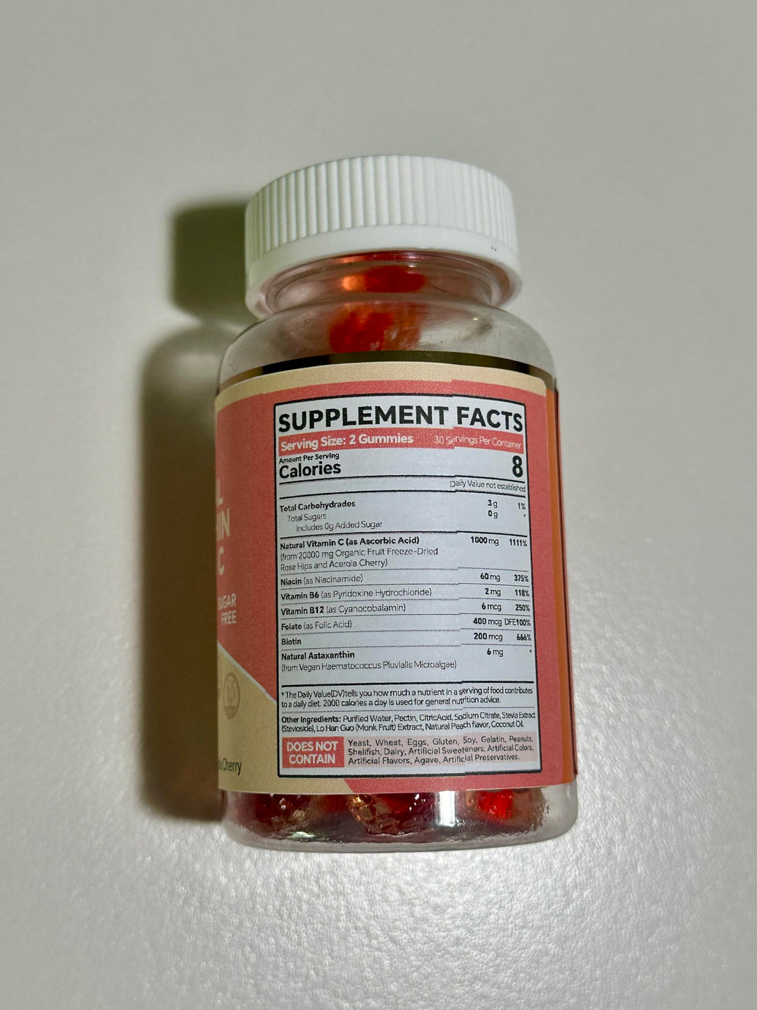 VEETAGYO Liposomal Vitamin C 1000mg + Astaxanthin Supplements 6mg - Dual Layer - Niacin B6,B12,Folate,Biotin - Antioxidants - Gelatin Free,Sugar Free,60Cts