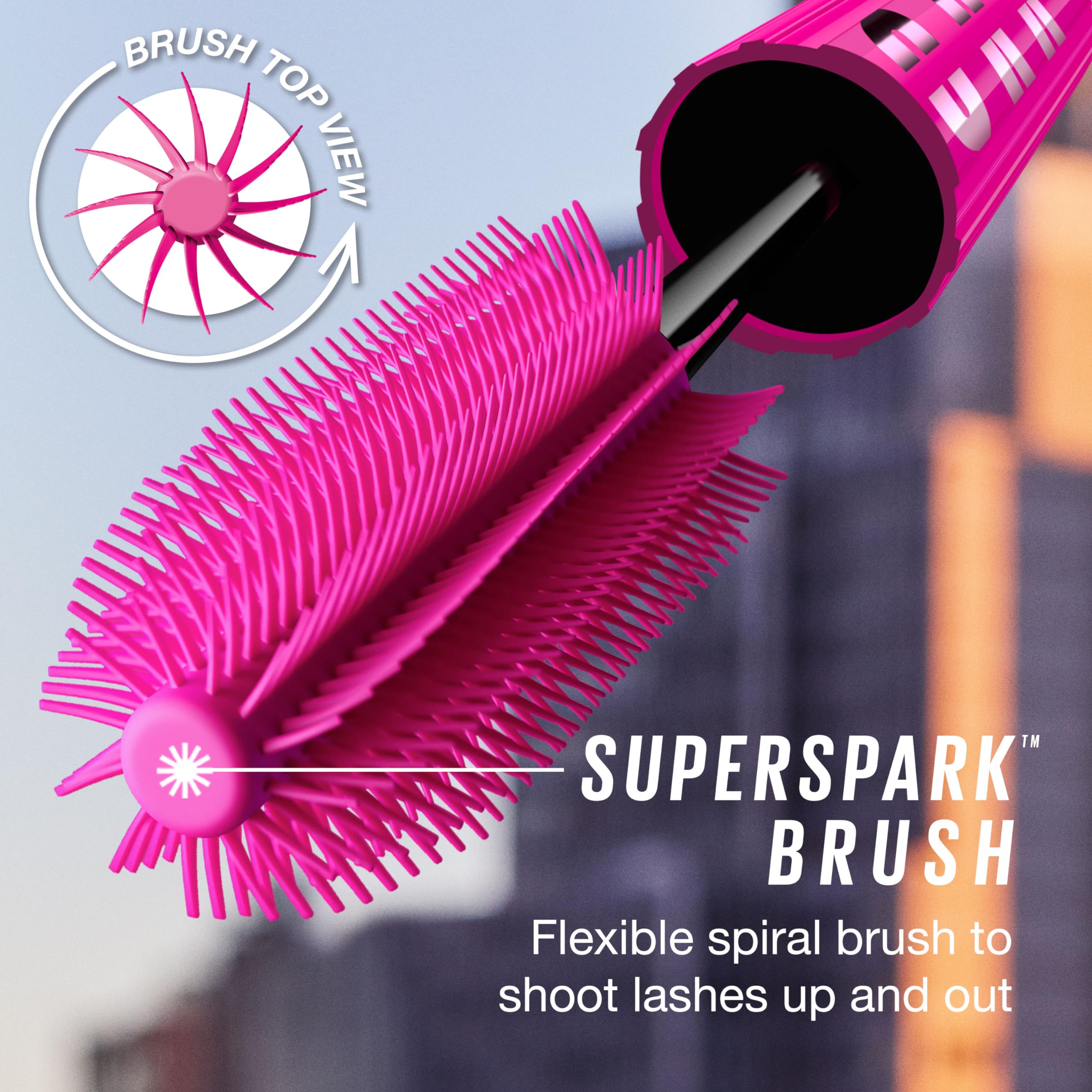 Maybelline Lash Sensational Firework Waterproof Mascara, Lengthening & Volumizing Mascara for up to 24HR wear, Very Black, 1 Count