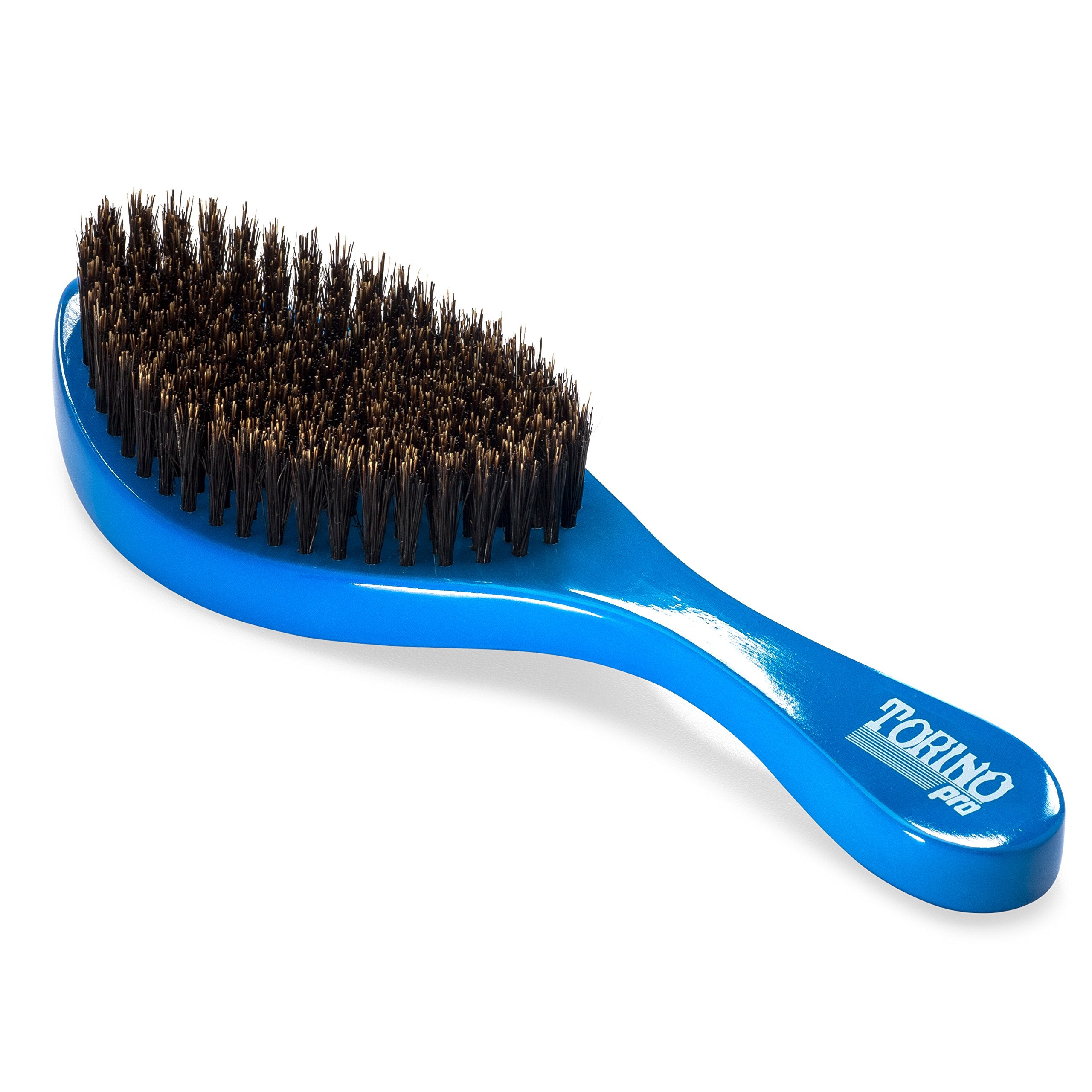 Curved 360 Waves Brush by Brush King - Torino Pro 350 - Medium Curve Wave Brush - Made with 100% Boar Bristles///True Texture Medium - All Purpose Wave Brush