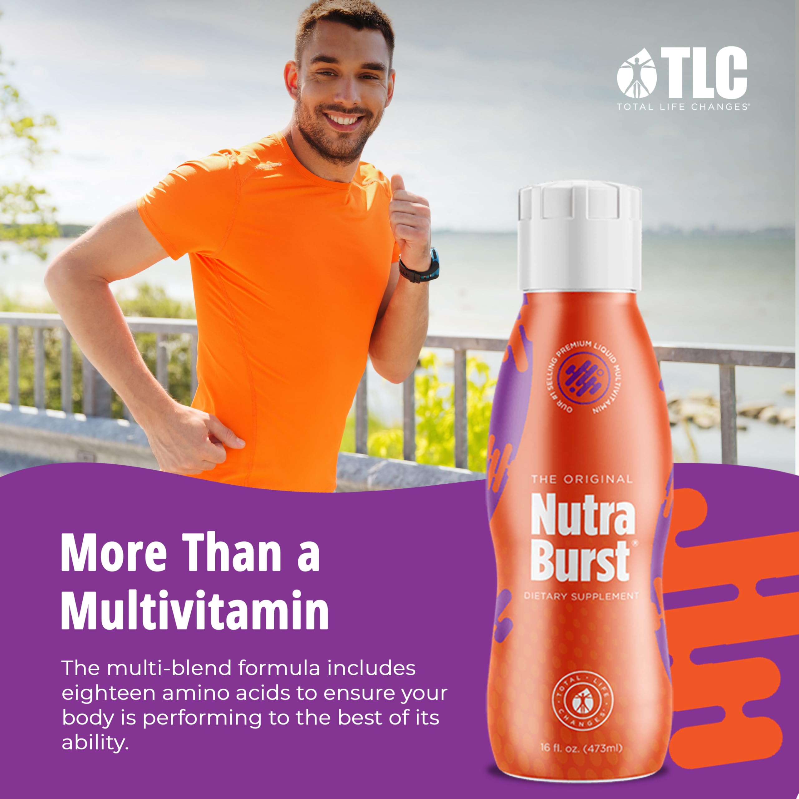 Total Life Changes - NutraBurst - Liquid Multivitamin, Daily Nutritional Support, Packed with Essential Vitamins and Minerals, 16 fl. oz