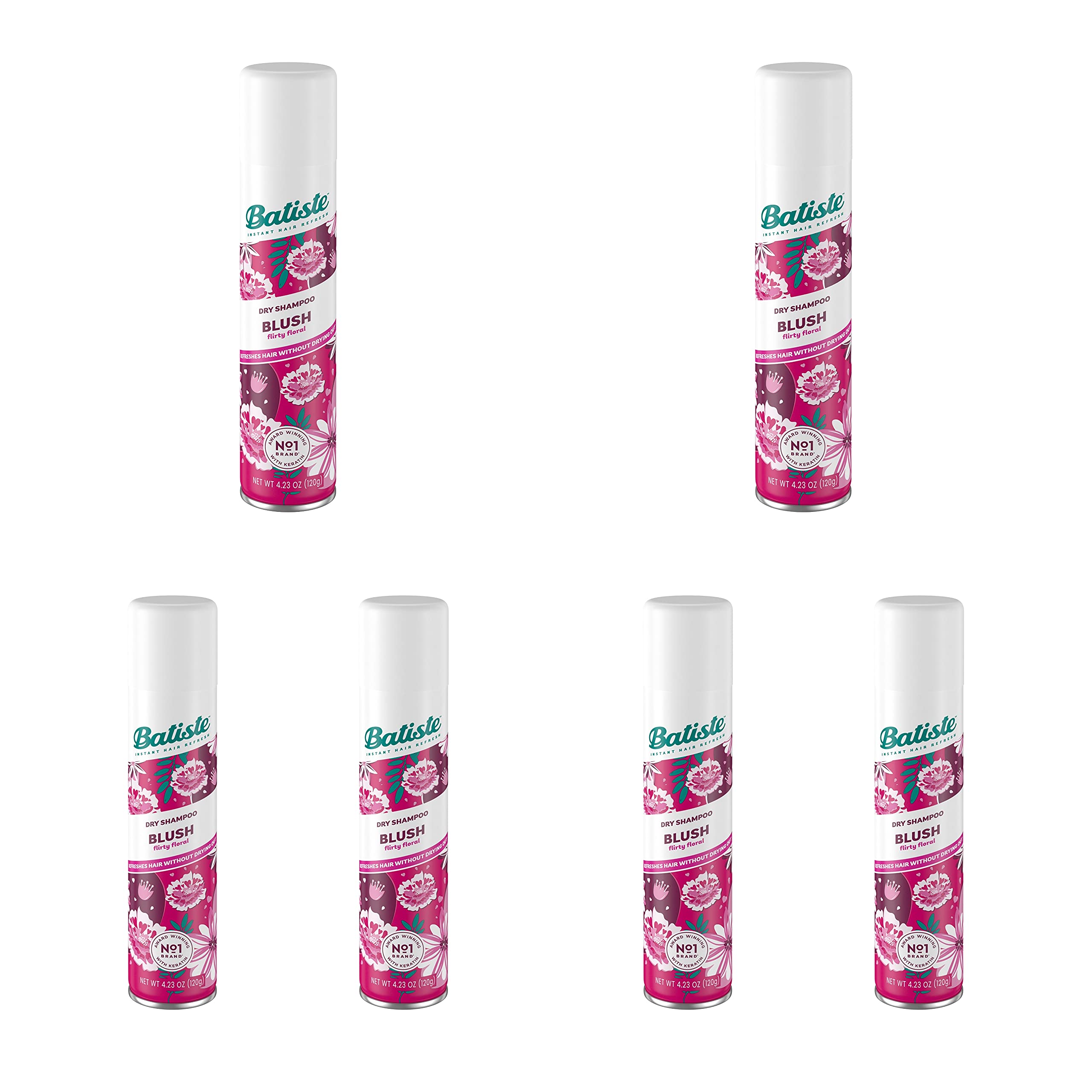 Batiste Dry Shampoo - Floral & Flirty Blush, 6.73 Oz, Lot of 6