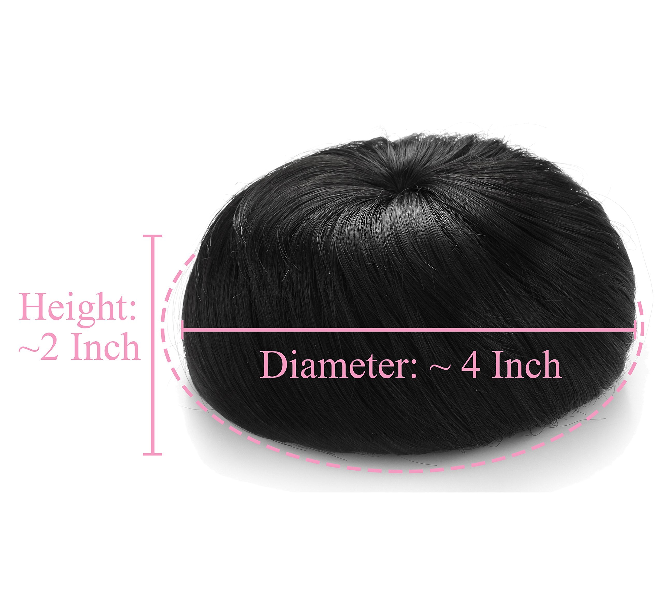 OneDor Synthetic Hair Bun Extension Donut Chignon Hairpiece Wig (8A-Light Chestnut Brown)