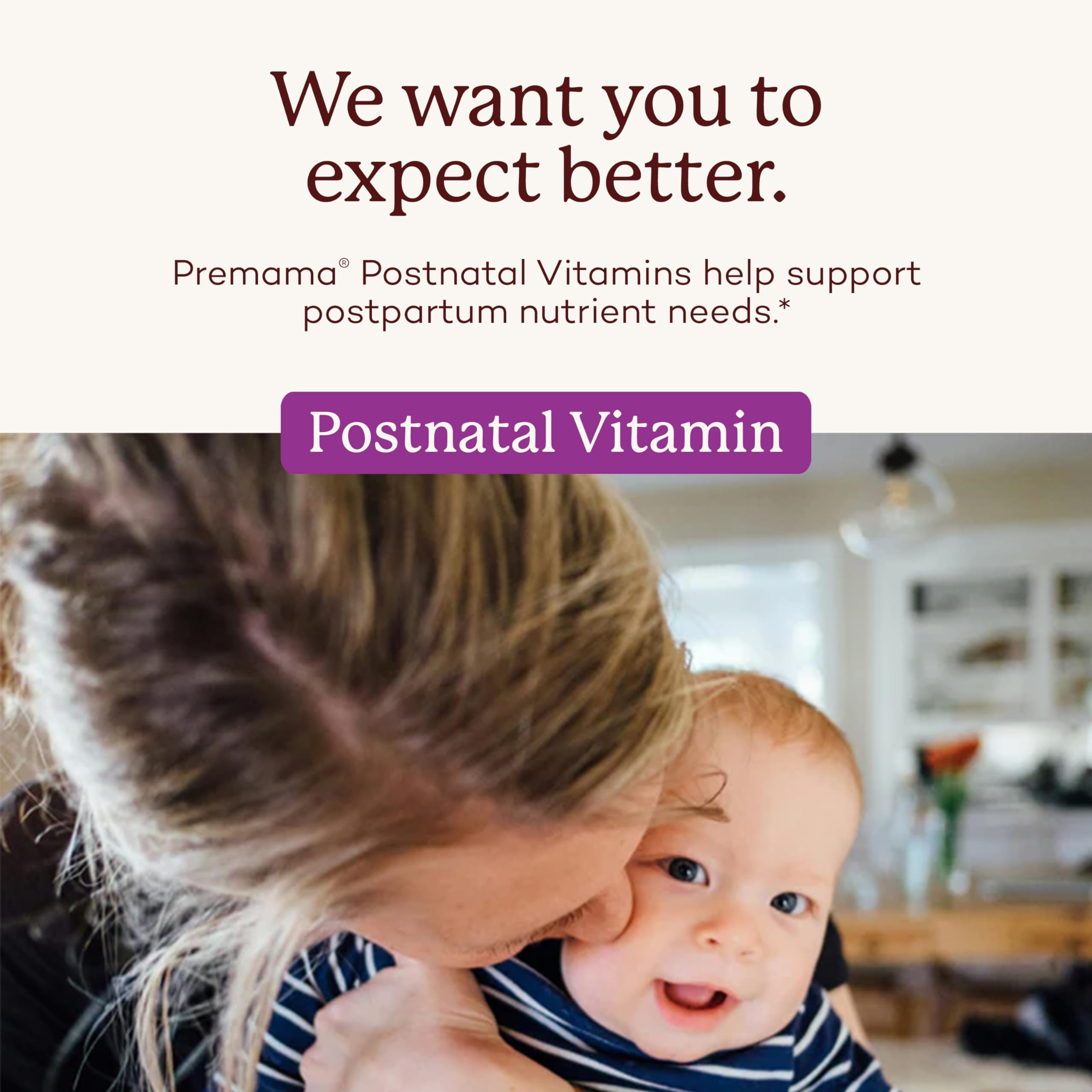 PREMAMA Postpartum Multivitamin with Vitamin B12 & Folate, Postnatal Support for Lactation and Breastfeeding, 28 Servings