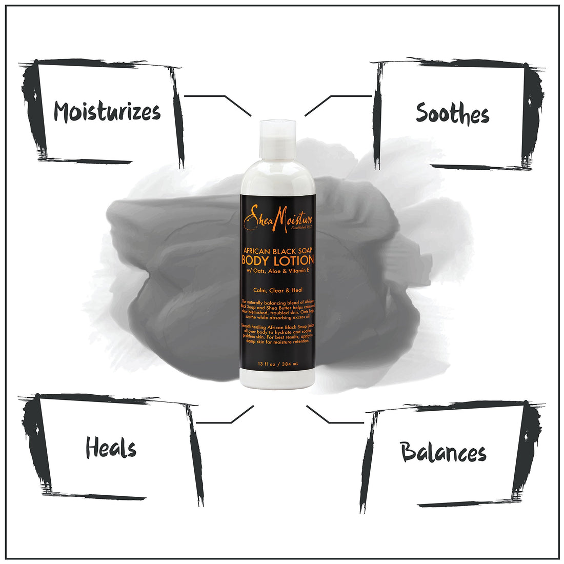 SheaMoisture African Black Soap Lotion, 13 Ounce